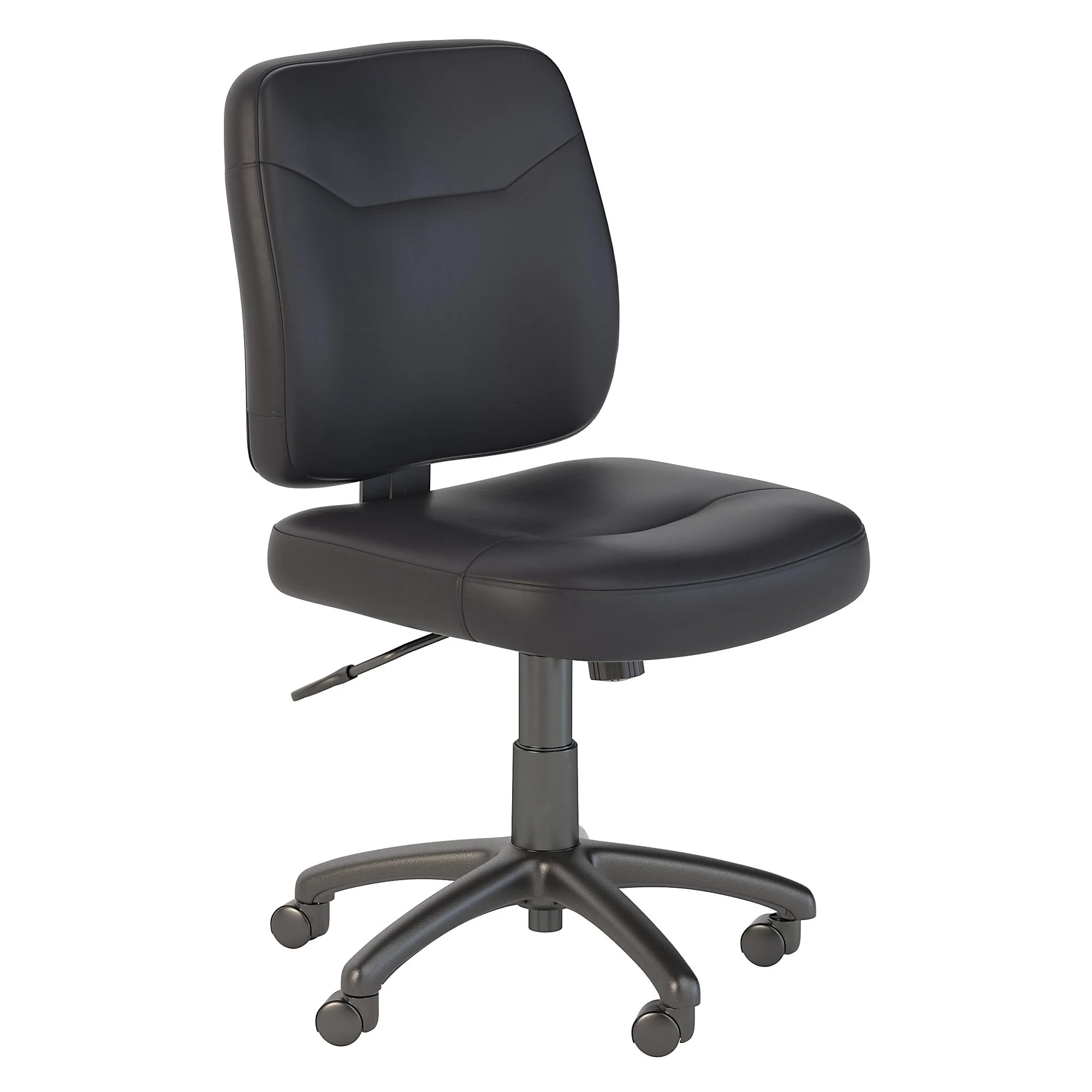 Bush Business Furniture Stanton Leather Task Chair in Black