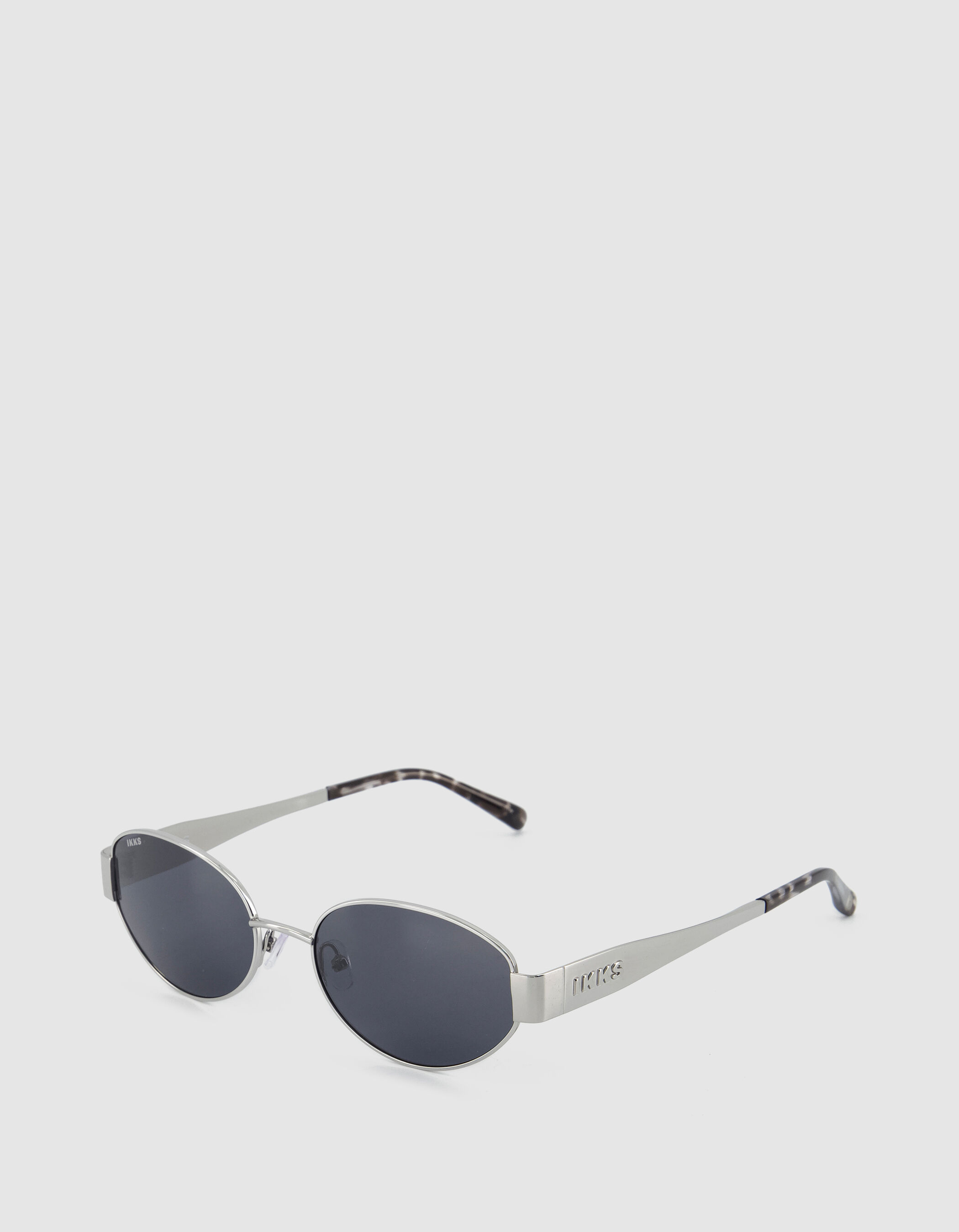 Lunettes solaires Dean ovale métal gris Femme