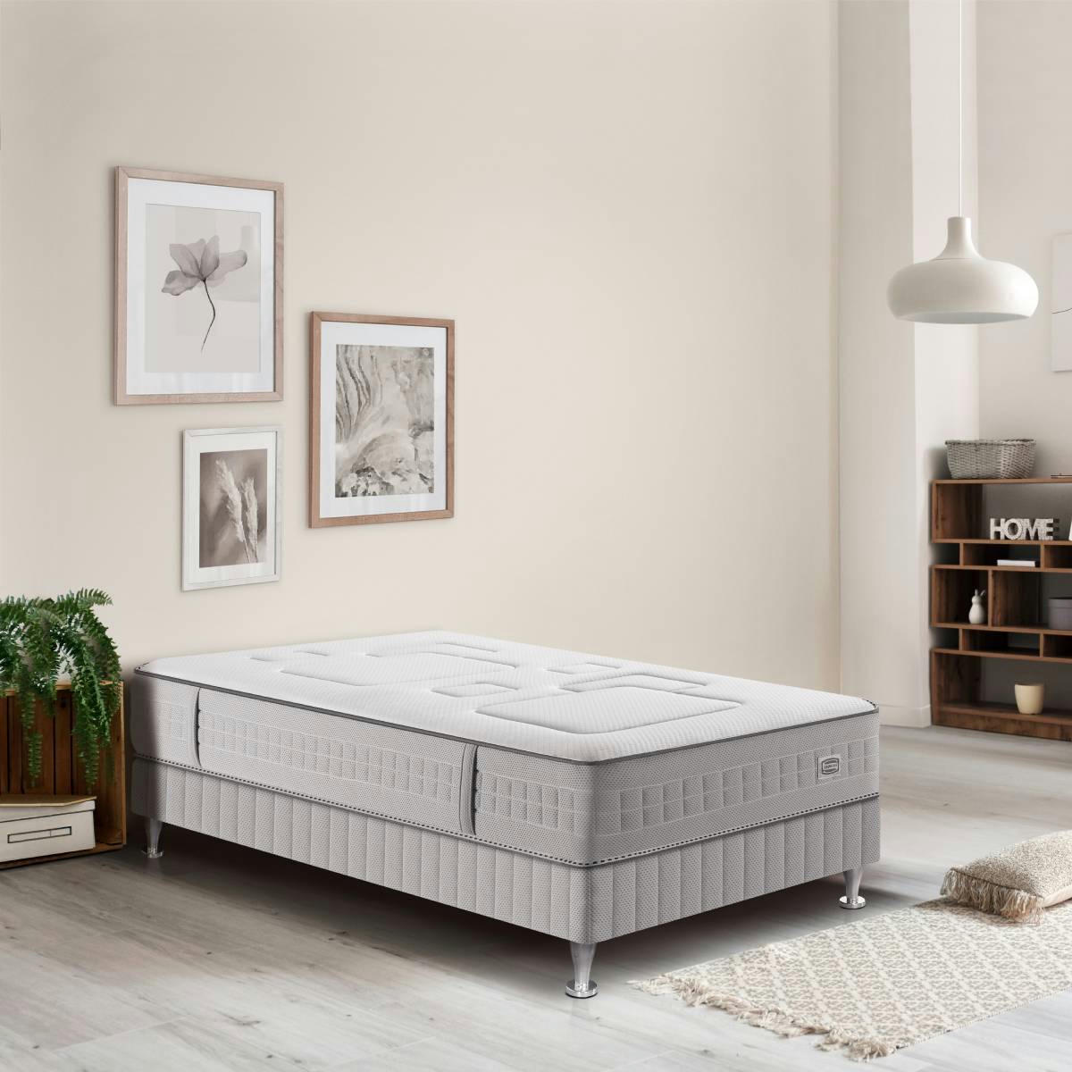 EQUILIBRE - Matelas EQUILIBRE 90x190, ressort ensachés, ferme, H25