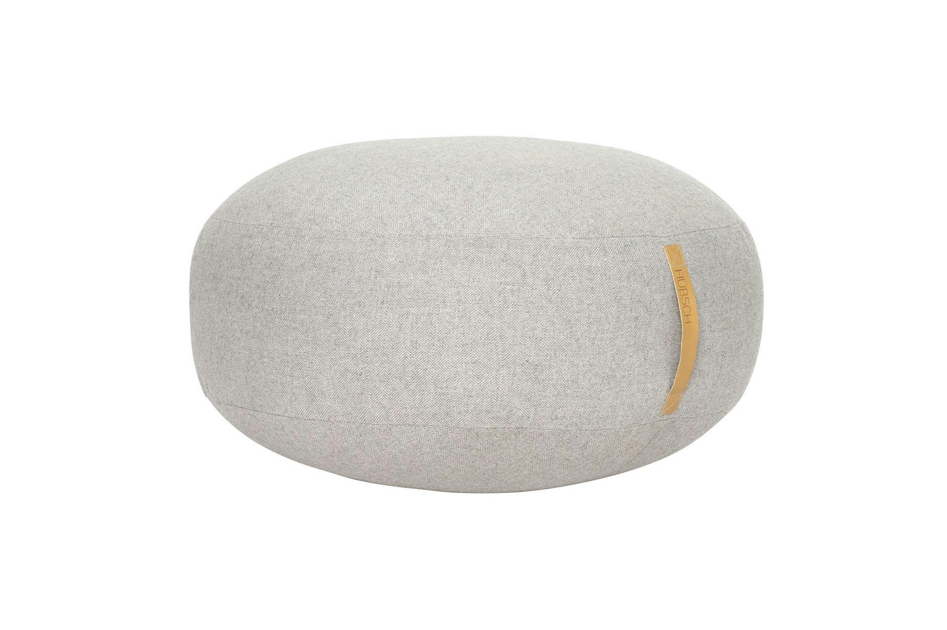KUBU - Pouf en tissu gris