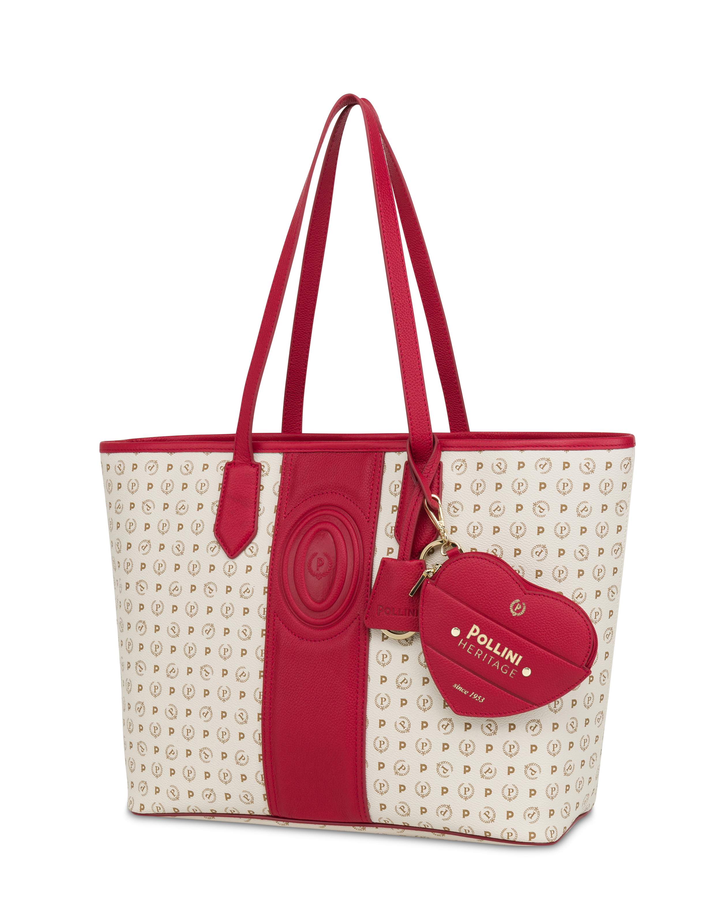 Shopping Bag Heritage 70 Avorio/rosso.
