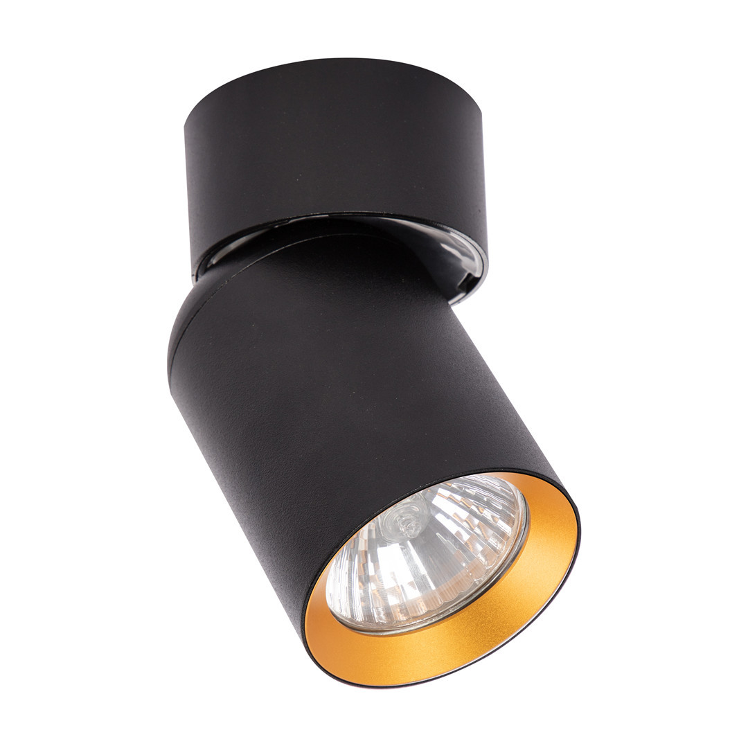 Spot okrągły czarno-złoty Andy 1xGU10x10W wym:11,5x6x6cm IP20 Milagro