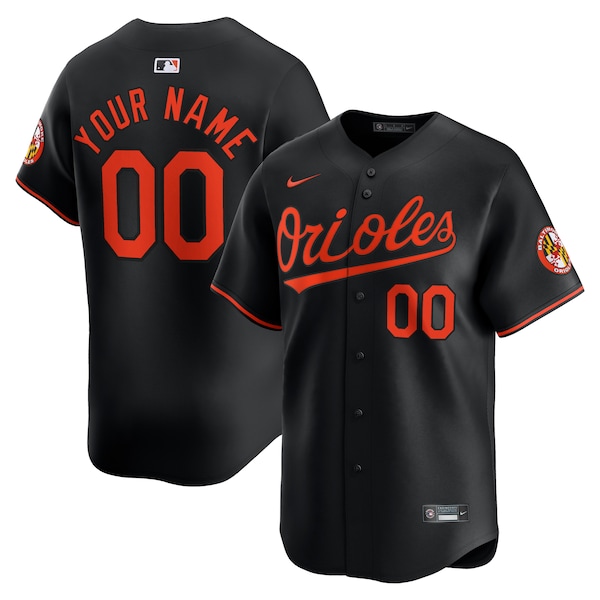 Baltimore Orioles Nike  Alternate Limited Custom Jersey – Black