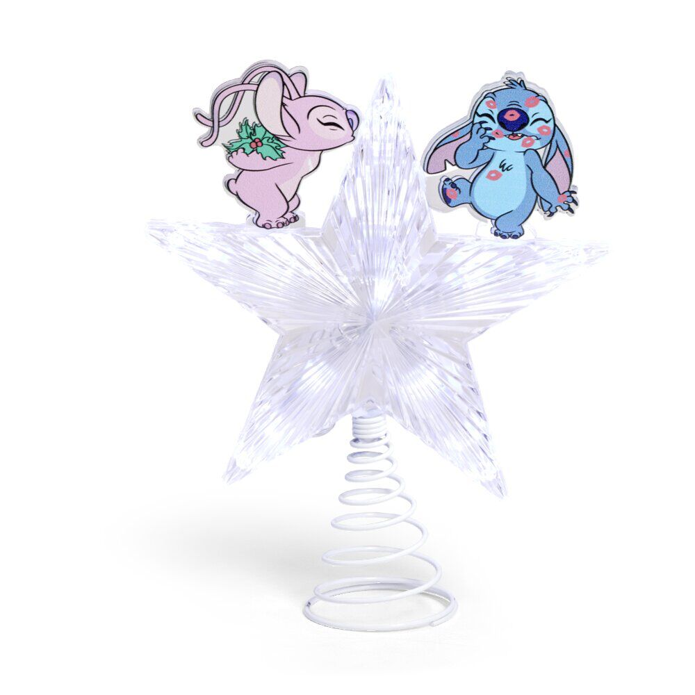 Cimier lumineux Disney Stitch étoile de sapin H24 cm