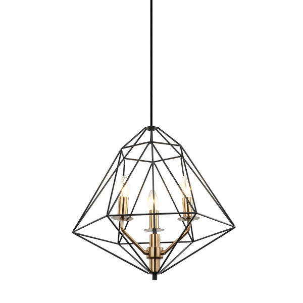 Lampa wisząca czarno-złota Maresmo 3xE14x40W wym: 119x48x48 cm Italux
