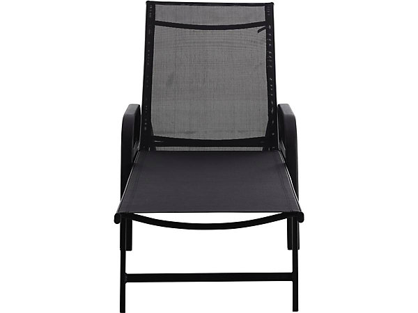 Lot de 2 Bains de soleil en métal avec accoudoirs 