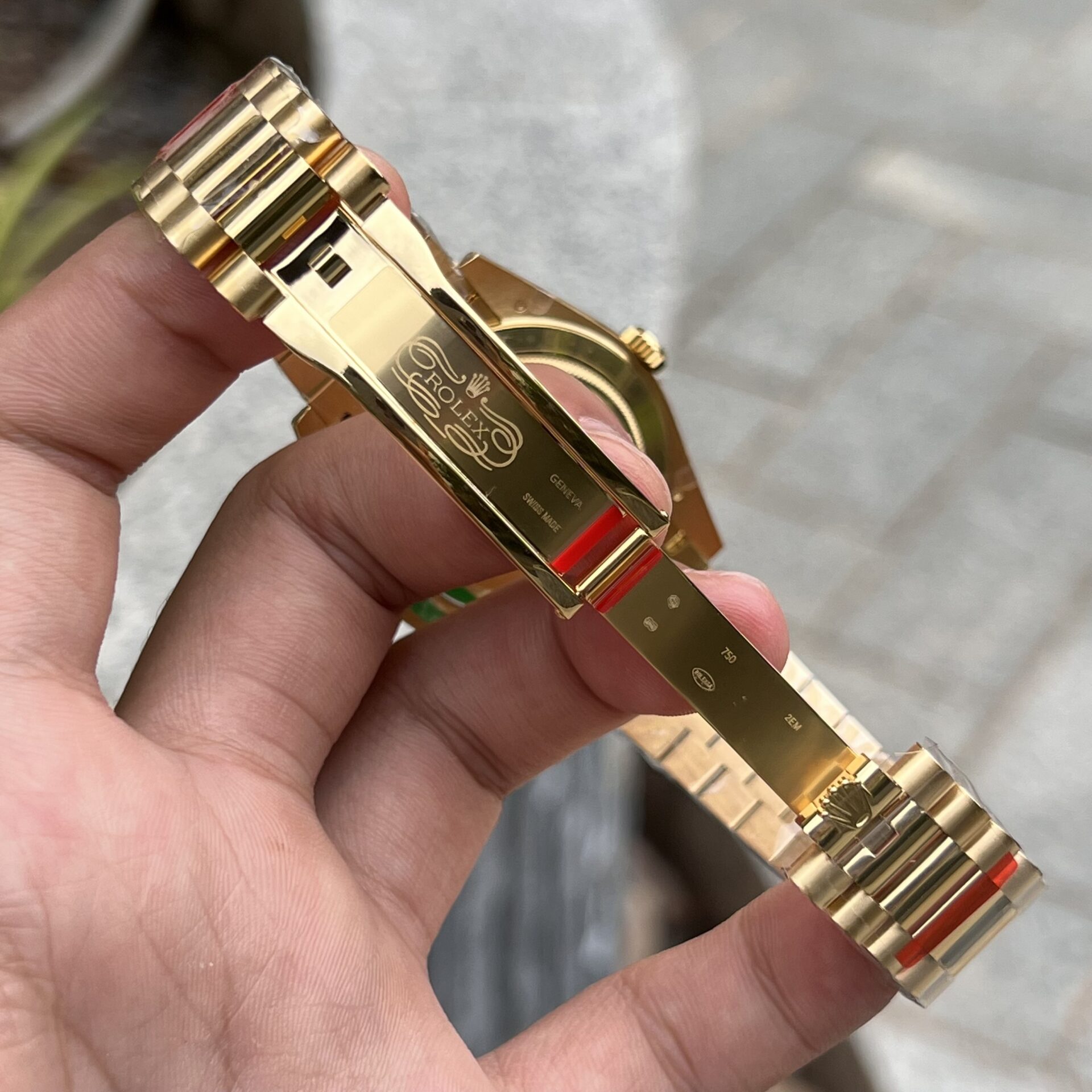 Rolex Day-Date YG Plated Champagne Dial CZ Diamonds 40mm Replica