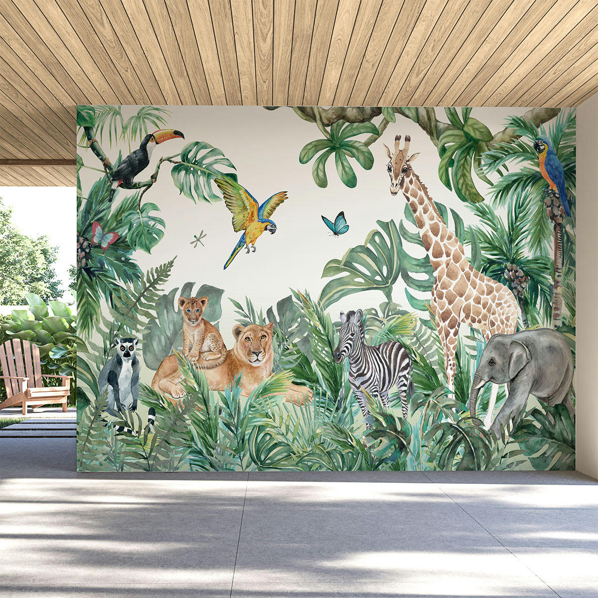 - Papier Peint grand safari 250x360cm