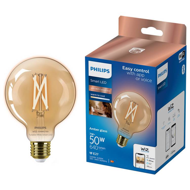 Philips 50W Smart LED Tunable Filament G95 E27 Bulb