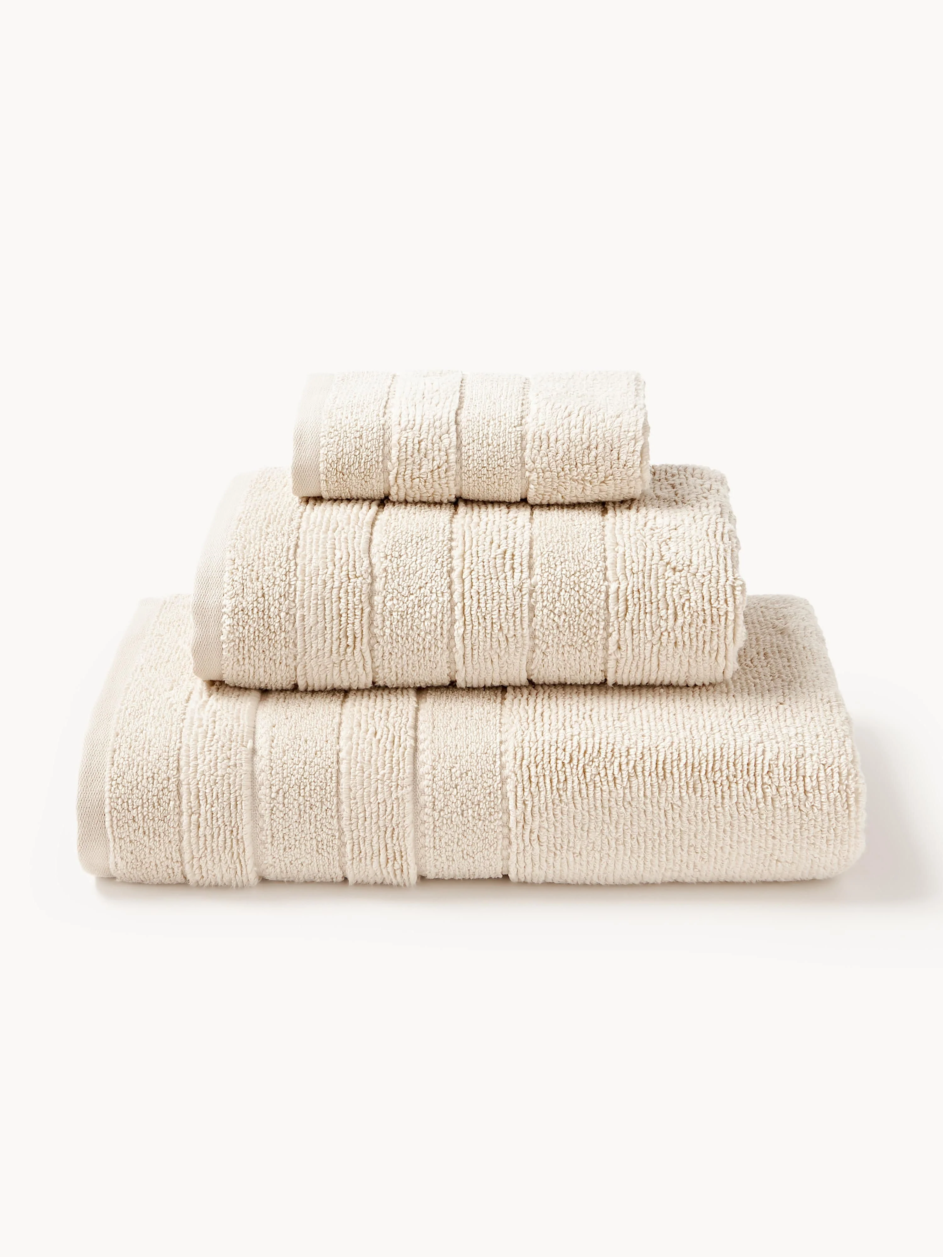Handtuch-Set Luxe mit Streifenbordüre, in verschiedenen Setgrößen