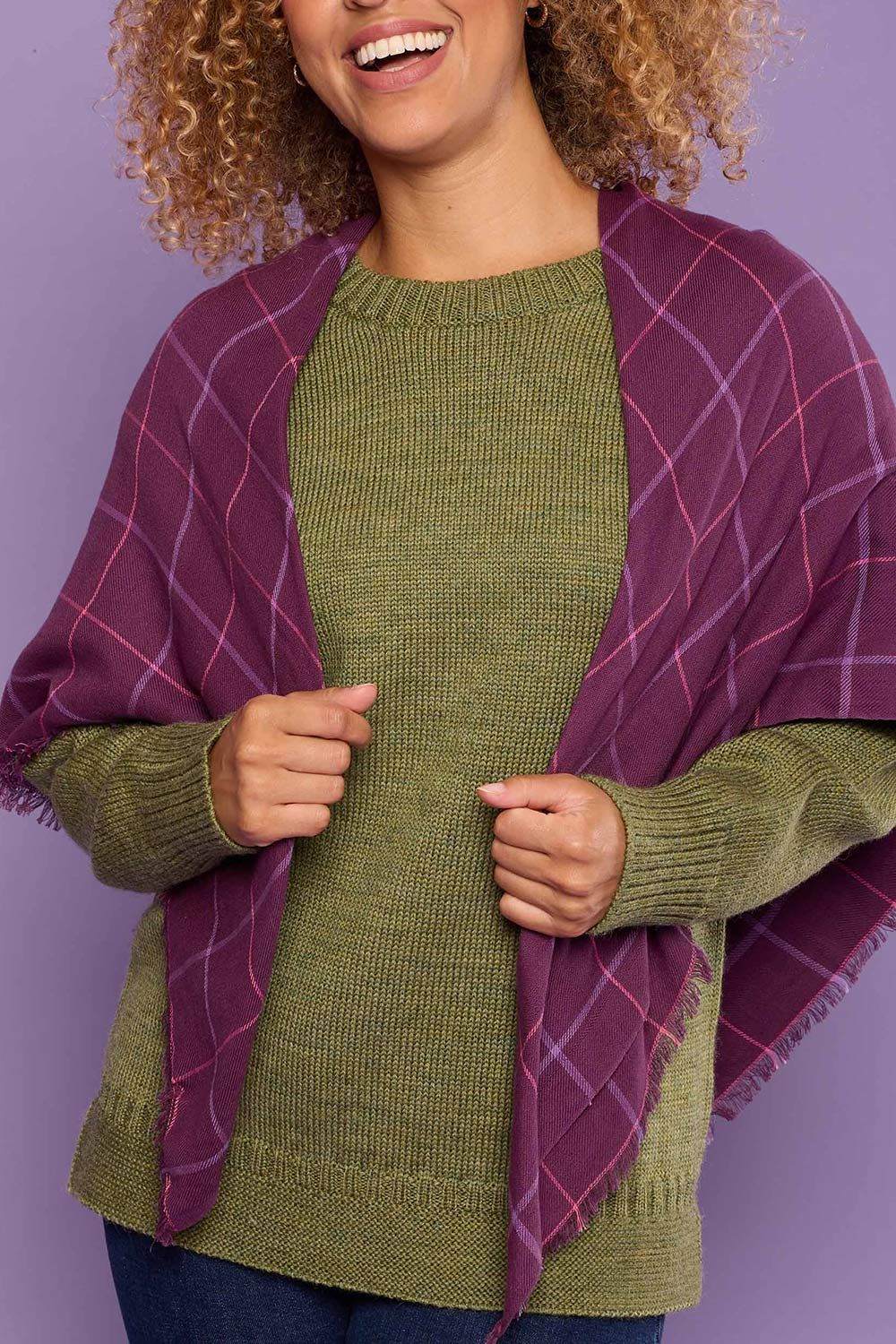 Moshulu Crossbill' Check Patterned Cotton Scarf