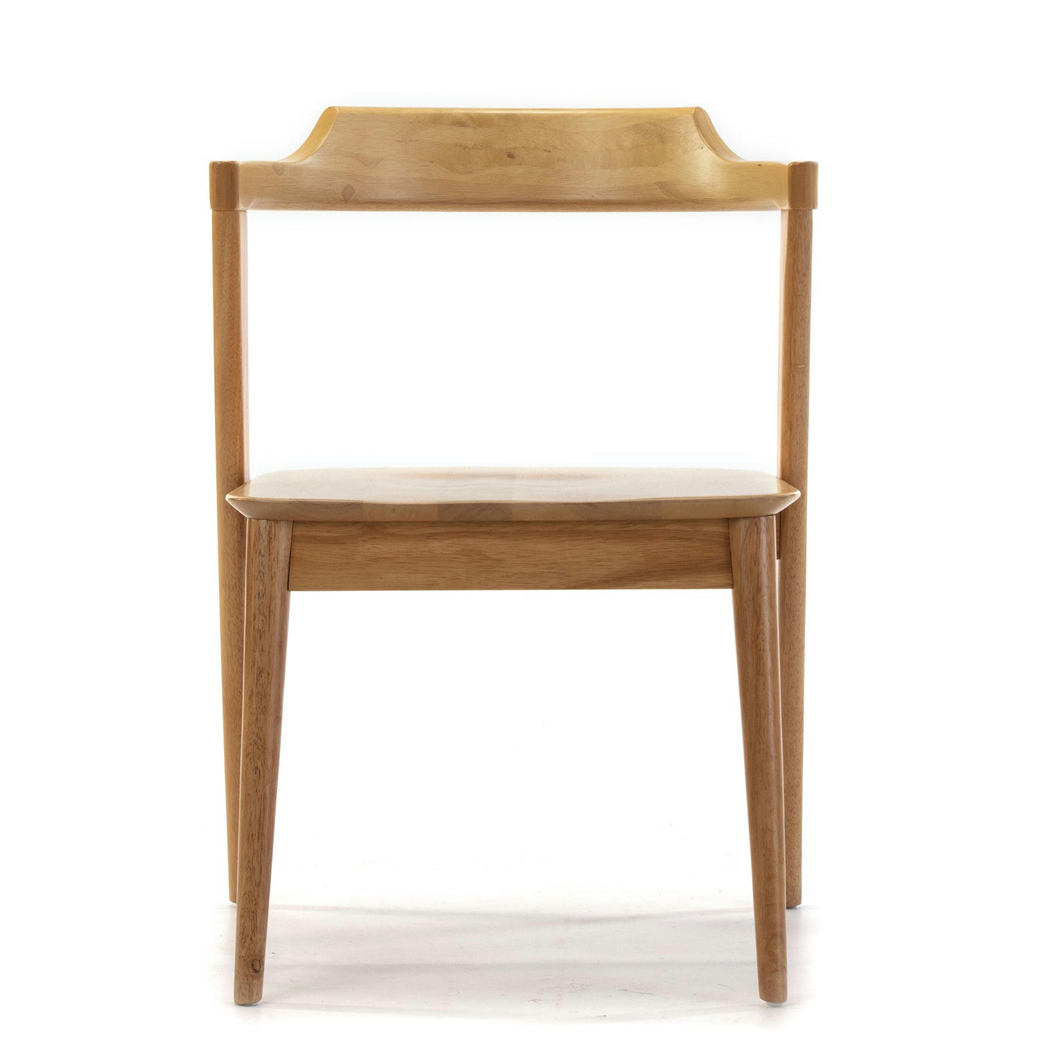 VENUS - Pack 2 chaises, couleur chêne, bois massif, 58 cm x 57,5 cm x 76 cm