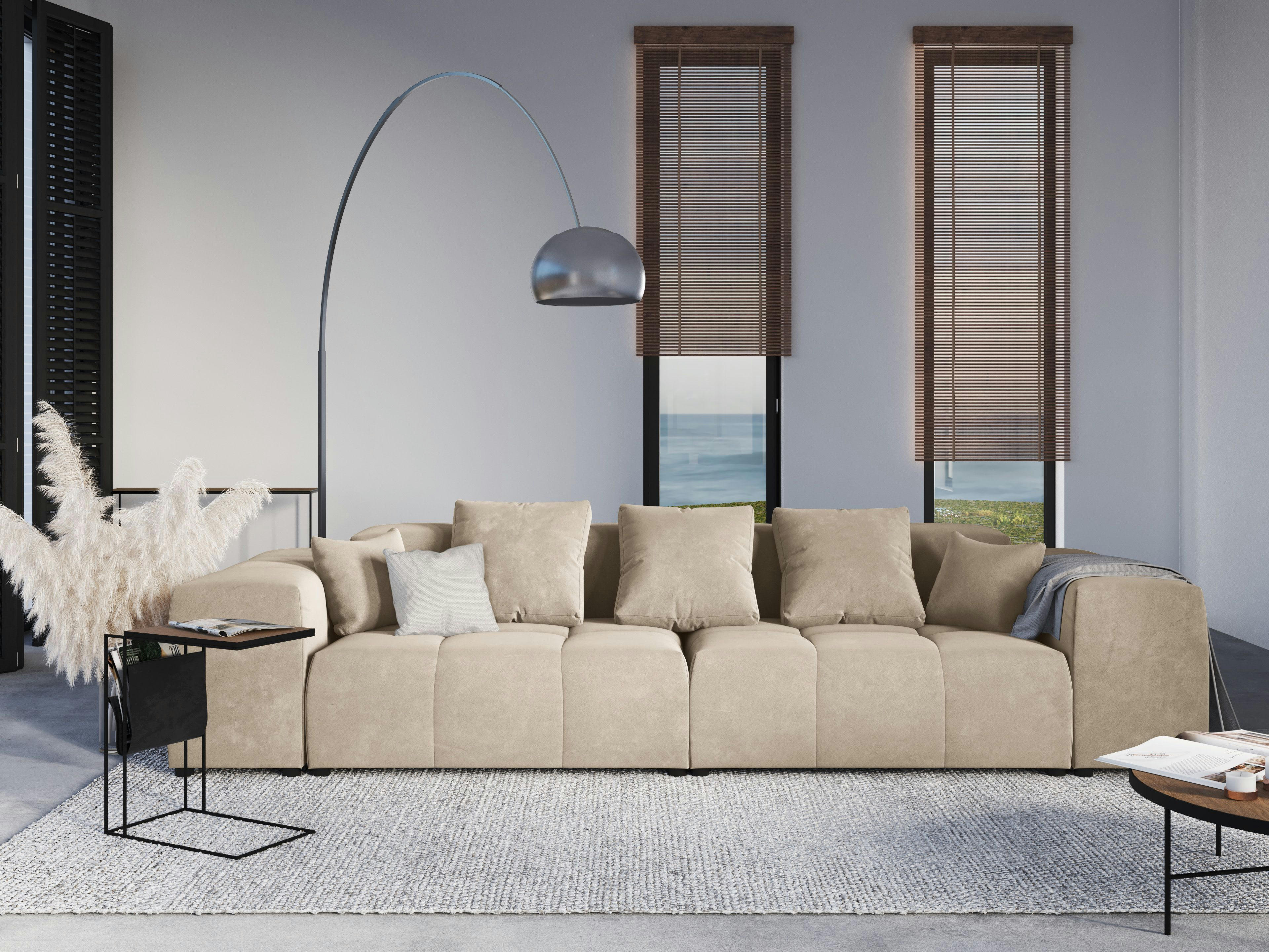 MARGO - Canapé 3 places en velours beige