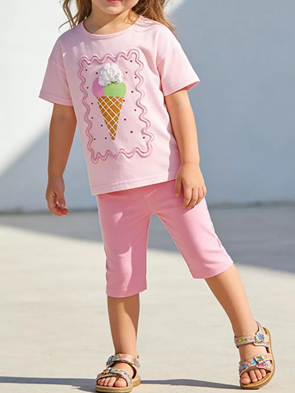Children's Ice Cream T-Shirt & Capri Set