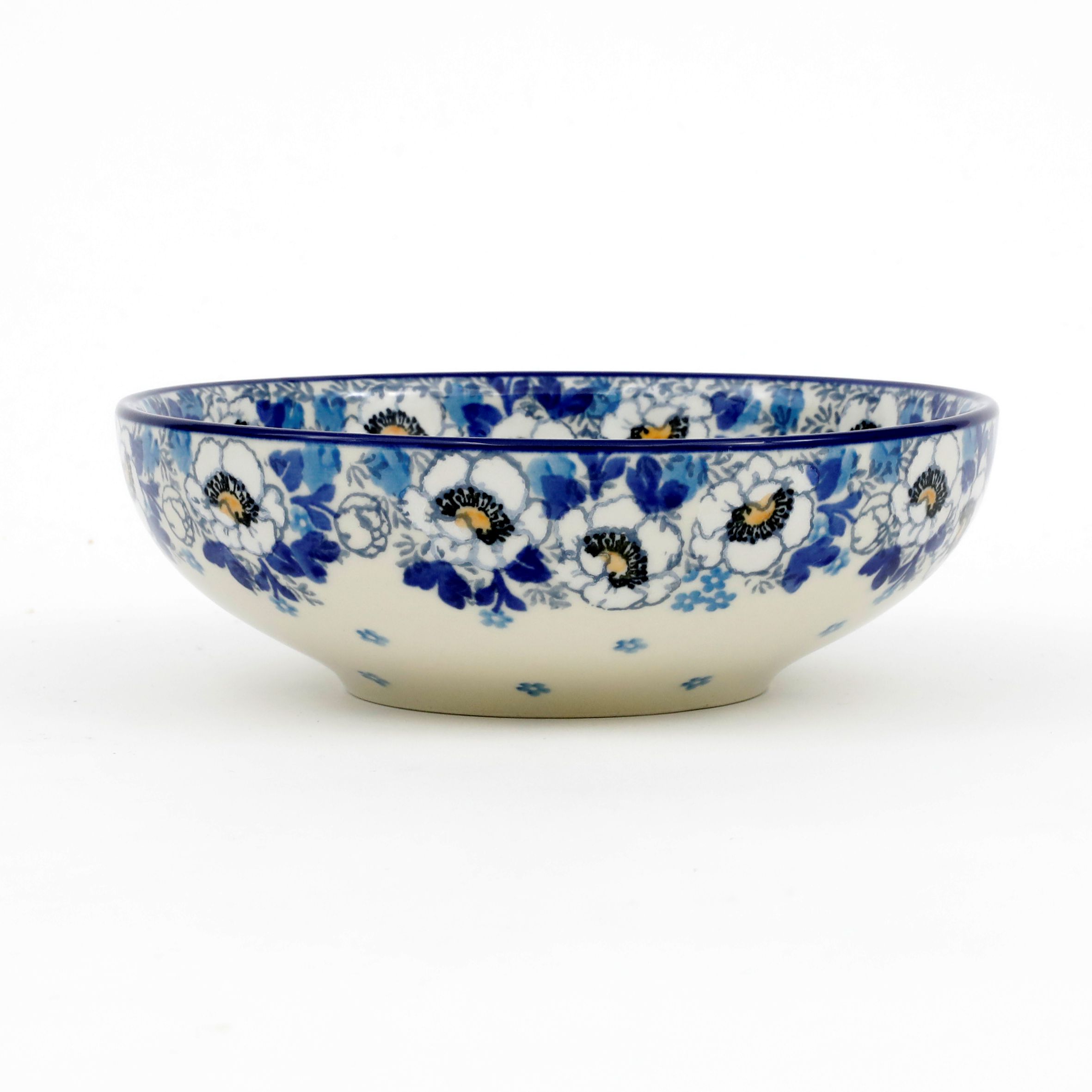 Miska ceramiczna B90 0,5l  2222X Biało-niebieskie anemony