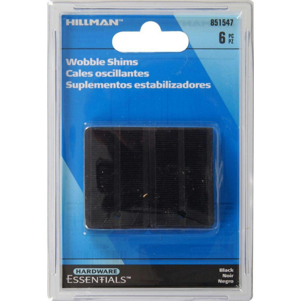 Hillman Wobble Shims, For Stabilizing, Firm Grip, Black