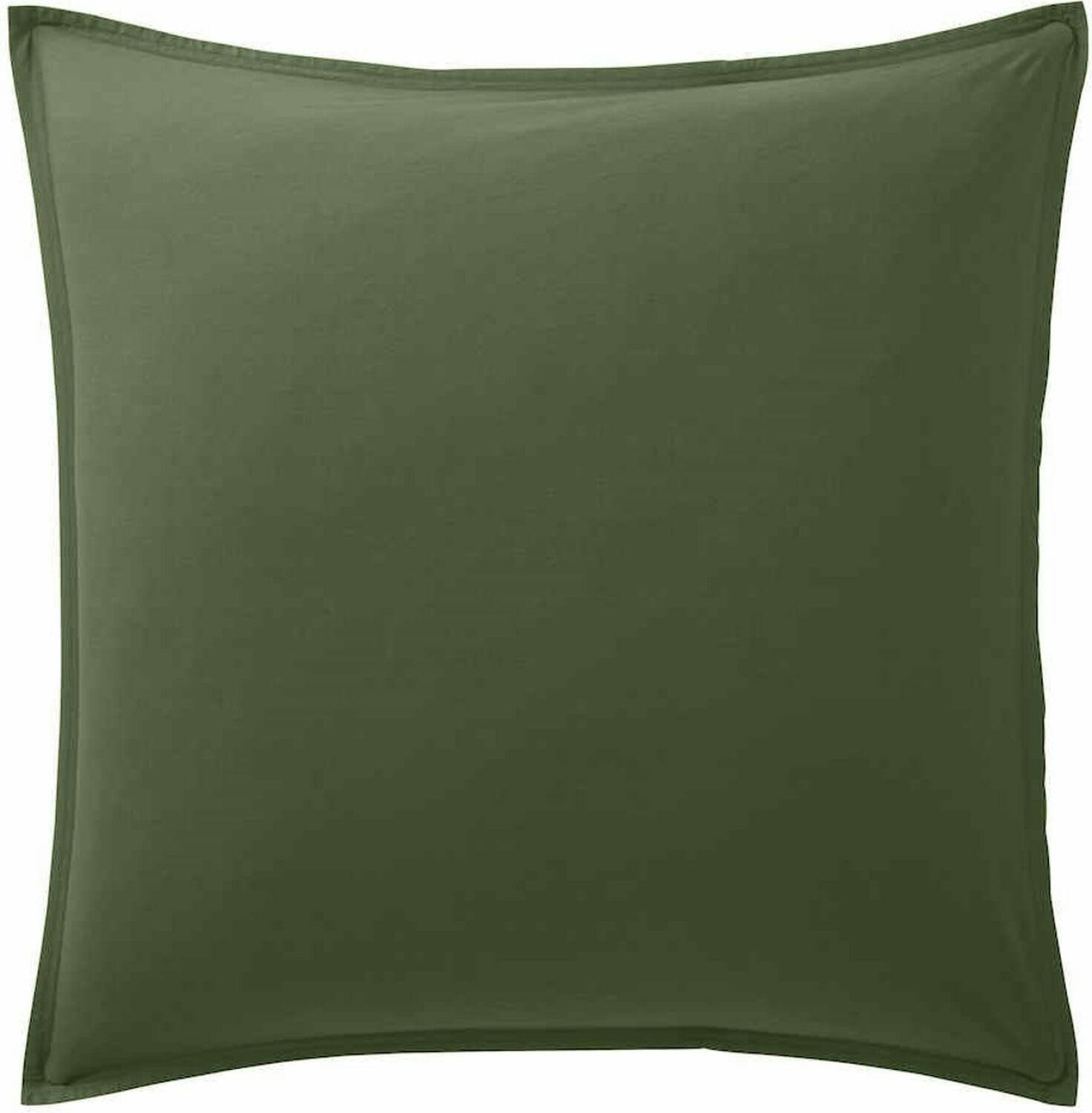VERT - Taie d'oreiller percale de coton vert 50x70 cm