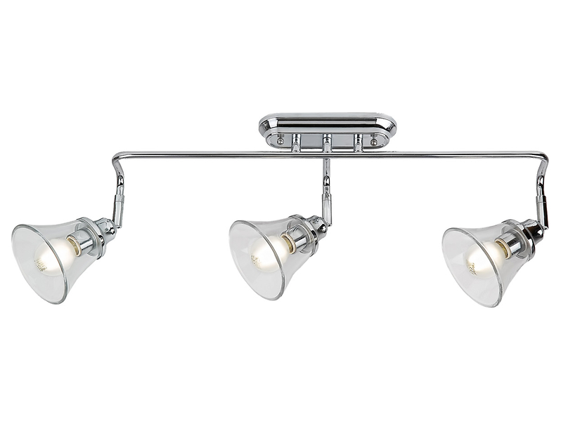 Lampa sufitowa łazienkowa Antoine 3-punktowy metalowa srebrna