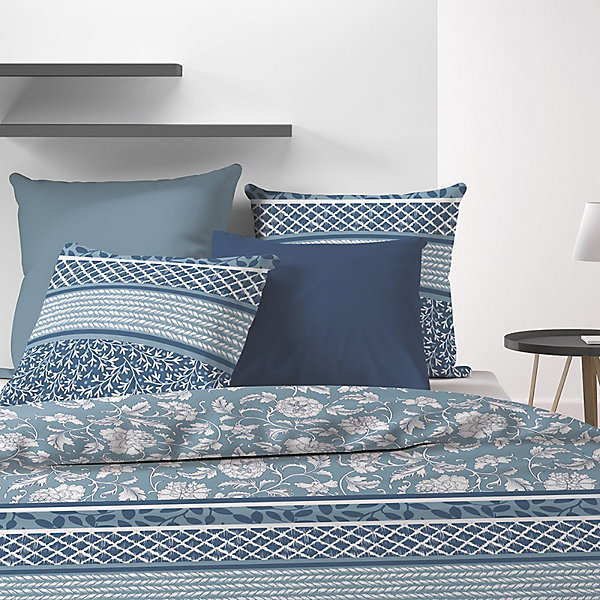 Housse de couette 260x240 Debby   2 taies coton bio 57 fils