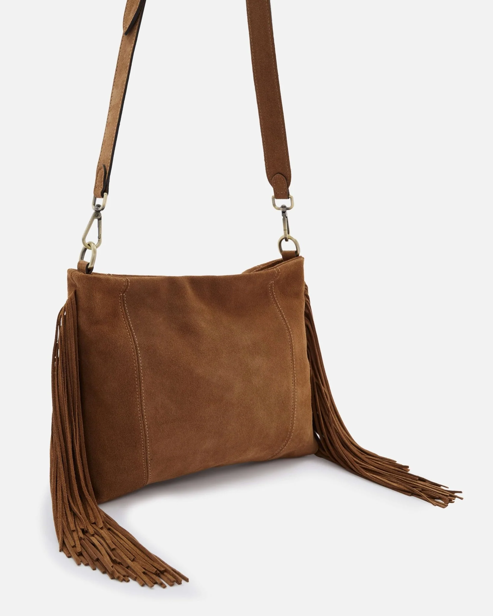 SAC À FRANGES GLORIA/VEL COGNAC