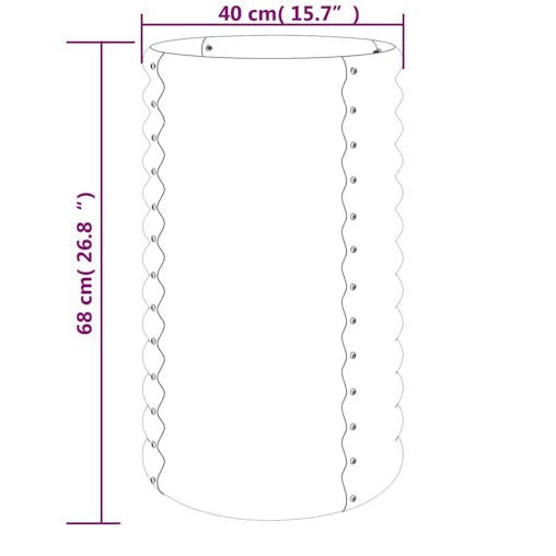 NNEVL Garden Planter Powder-coated Steel 40x40x68 cm Anthracite