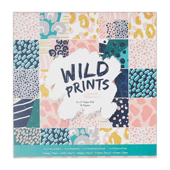 Papermania Wild Prints Paper Pad 6 x 6 Inches 18 Sheets
