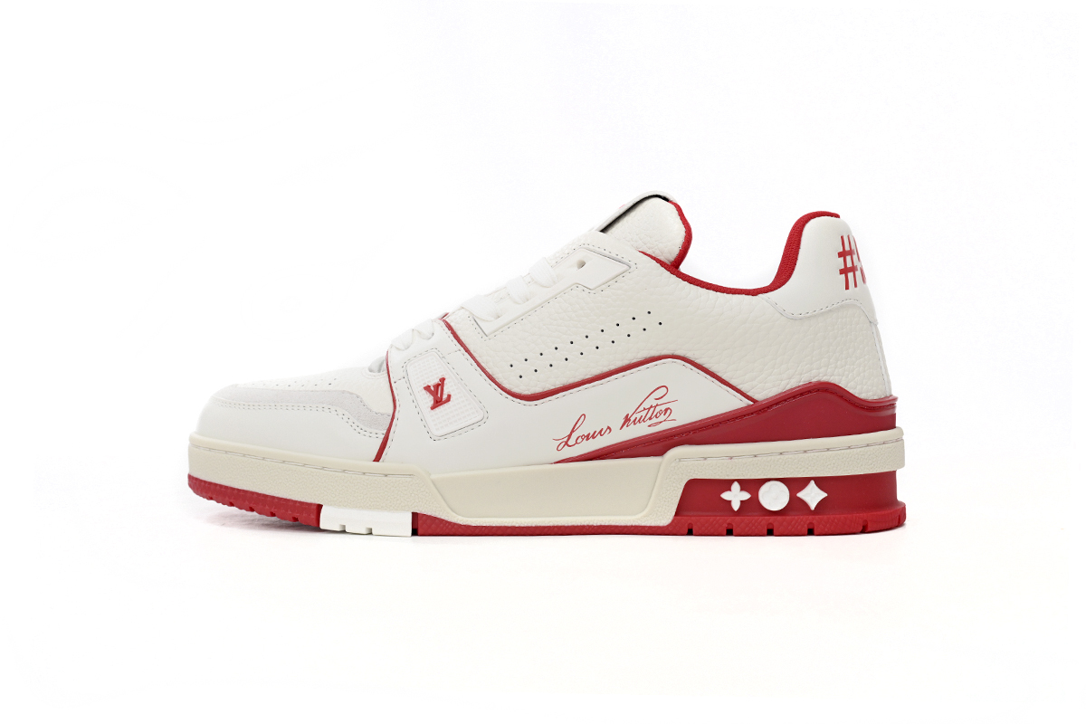 Louis Vuitton Trainer All Blue White Red Lychee Pattern 1ABFBL