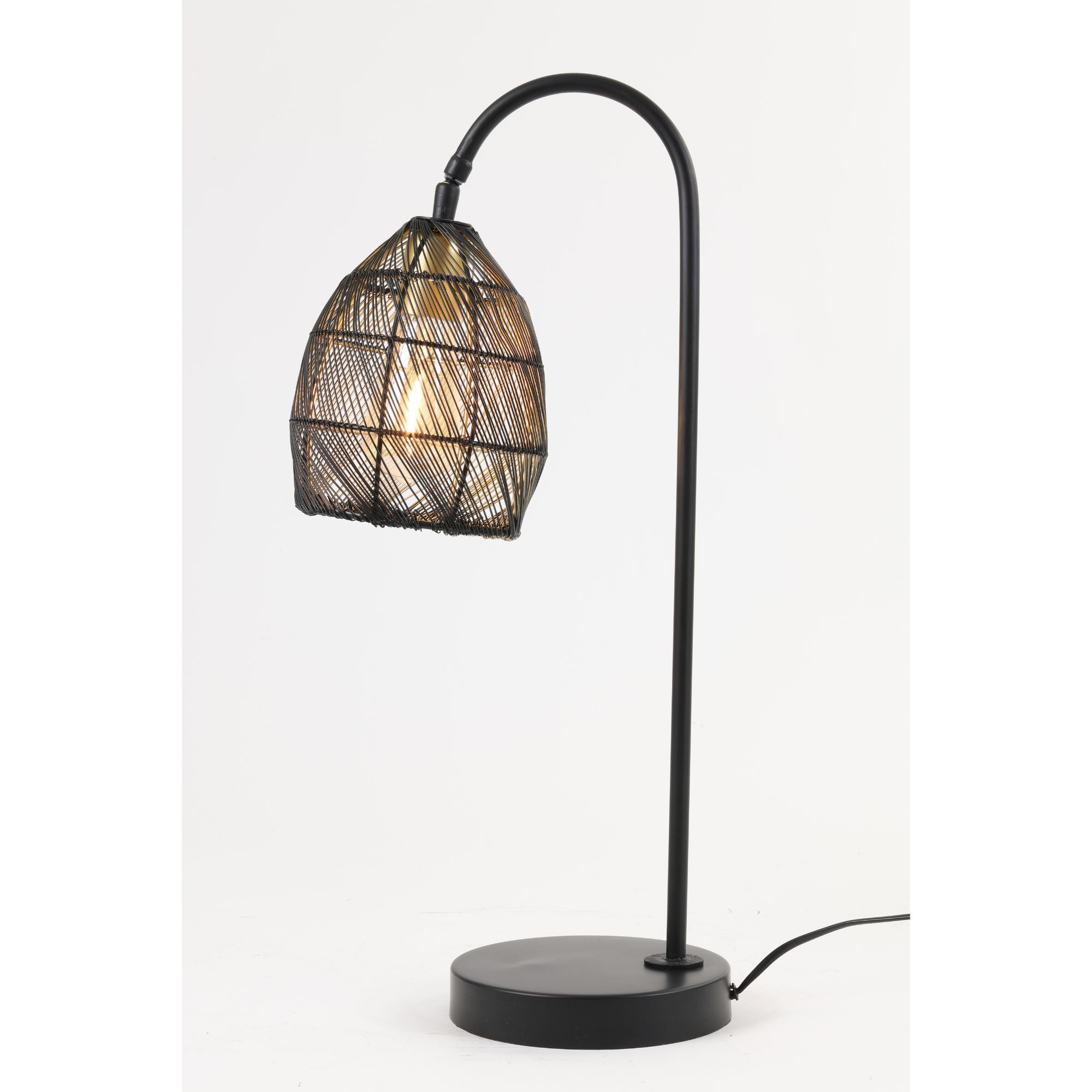 Light & Living Tafellamp Meya - Zwart - 23x18x60cm