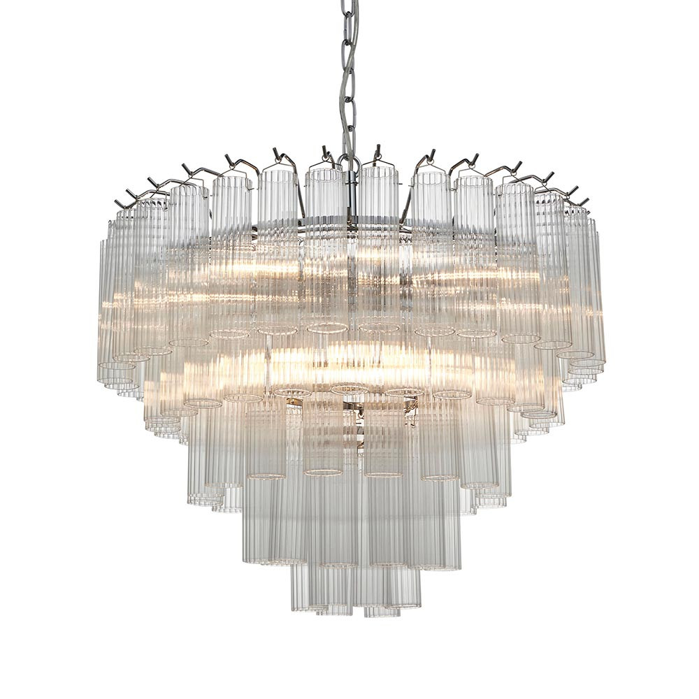 Żyrandol TOULOUSE niklowy 12xG9x15W wym:196x50x50cm IP20 Endon