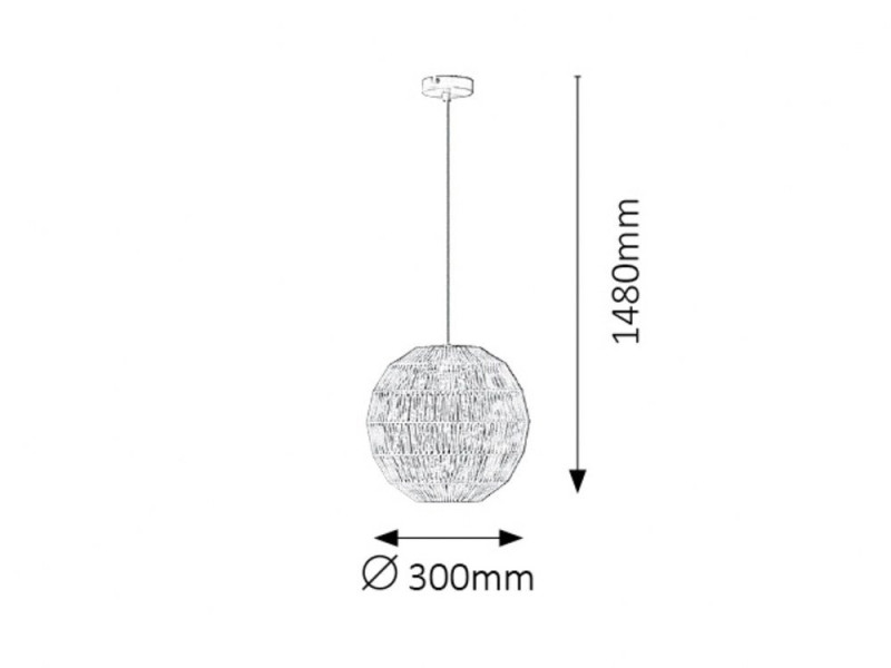Lampa wisząca żółta Arsena 1xE27x40W wym: 148x30x30 cm Rabalux