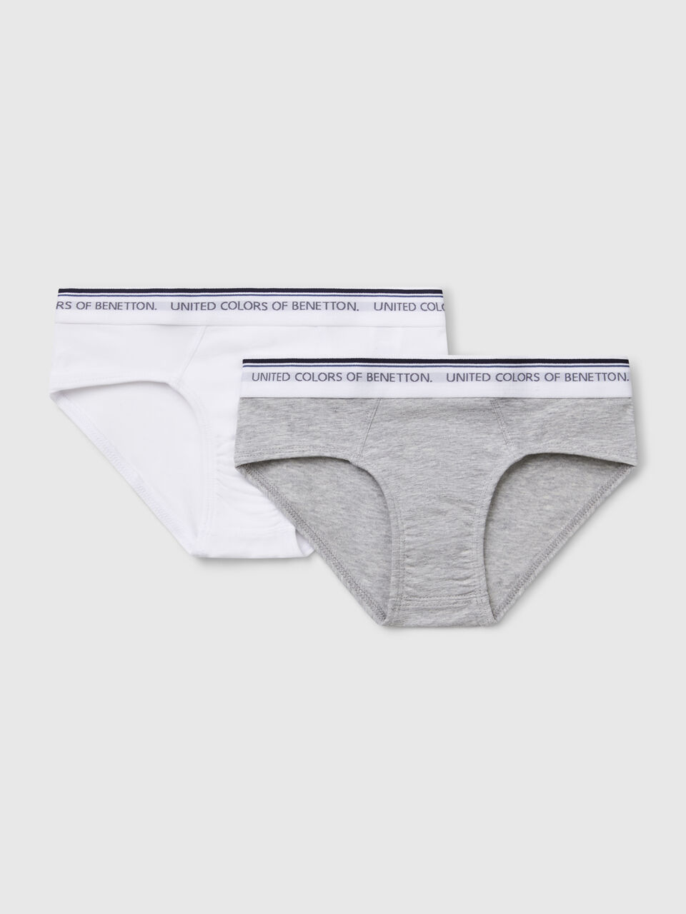 Two briefs with logoed elastic