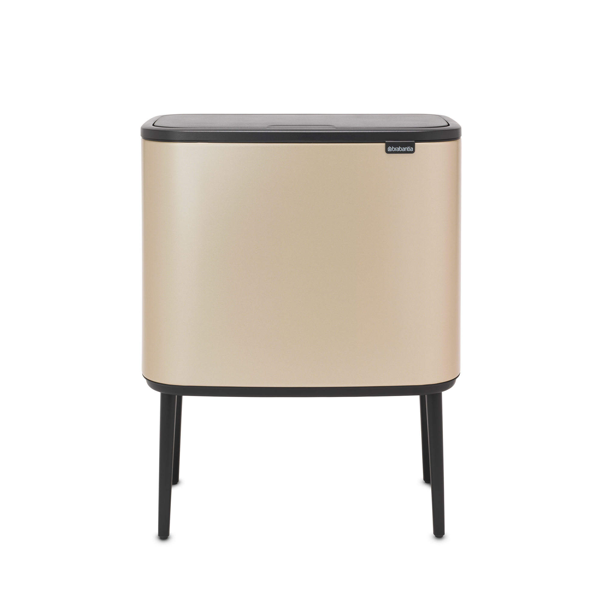 Brabantia Bo Touch Bin, met 3 binnenemmers, 3 x 11 liter - Metallic Gold