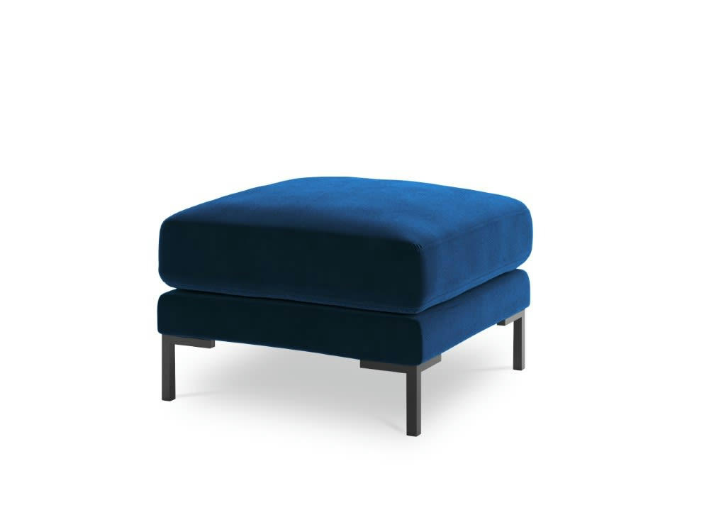 JADE - Pouf en velours bleu roi