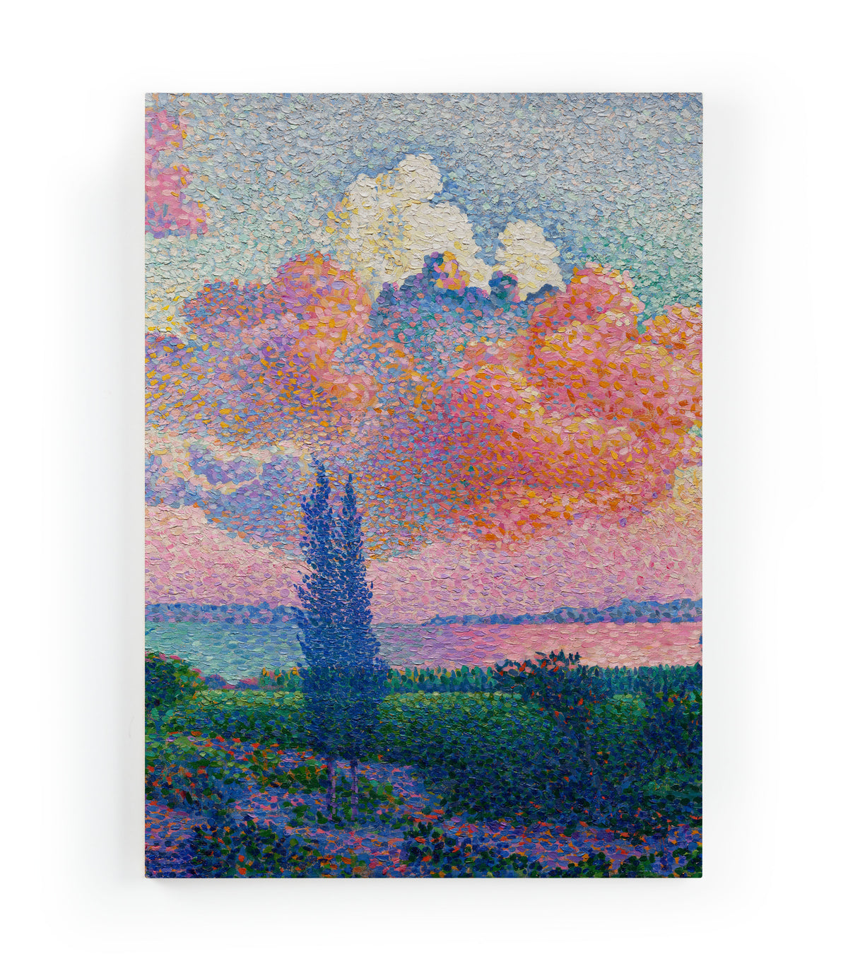 Canvas 60x40 Afdruk Roze Wolk
