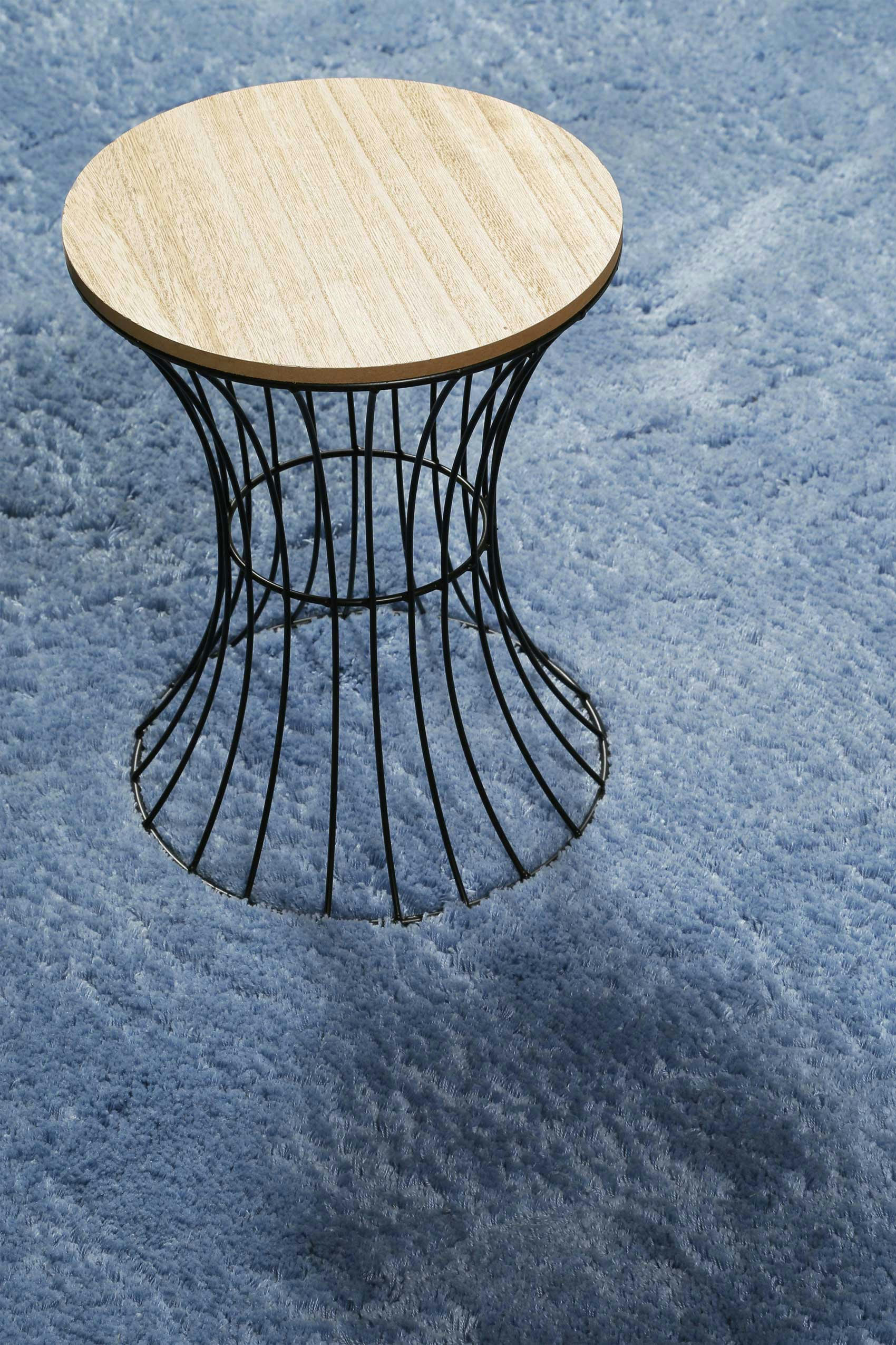 LULU - Tapis à poils longs, doux et moelleux, bleu clair  170x240