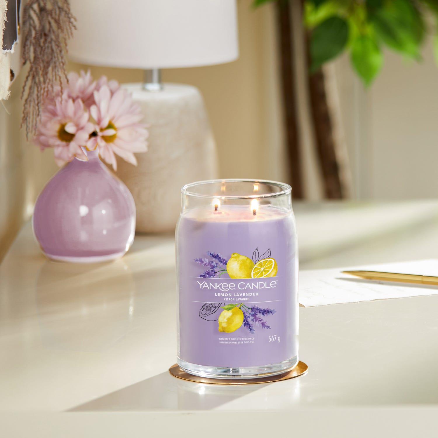Lemon Lavender, candela in giara grande Yankee Candle