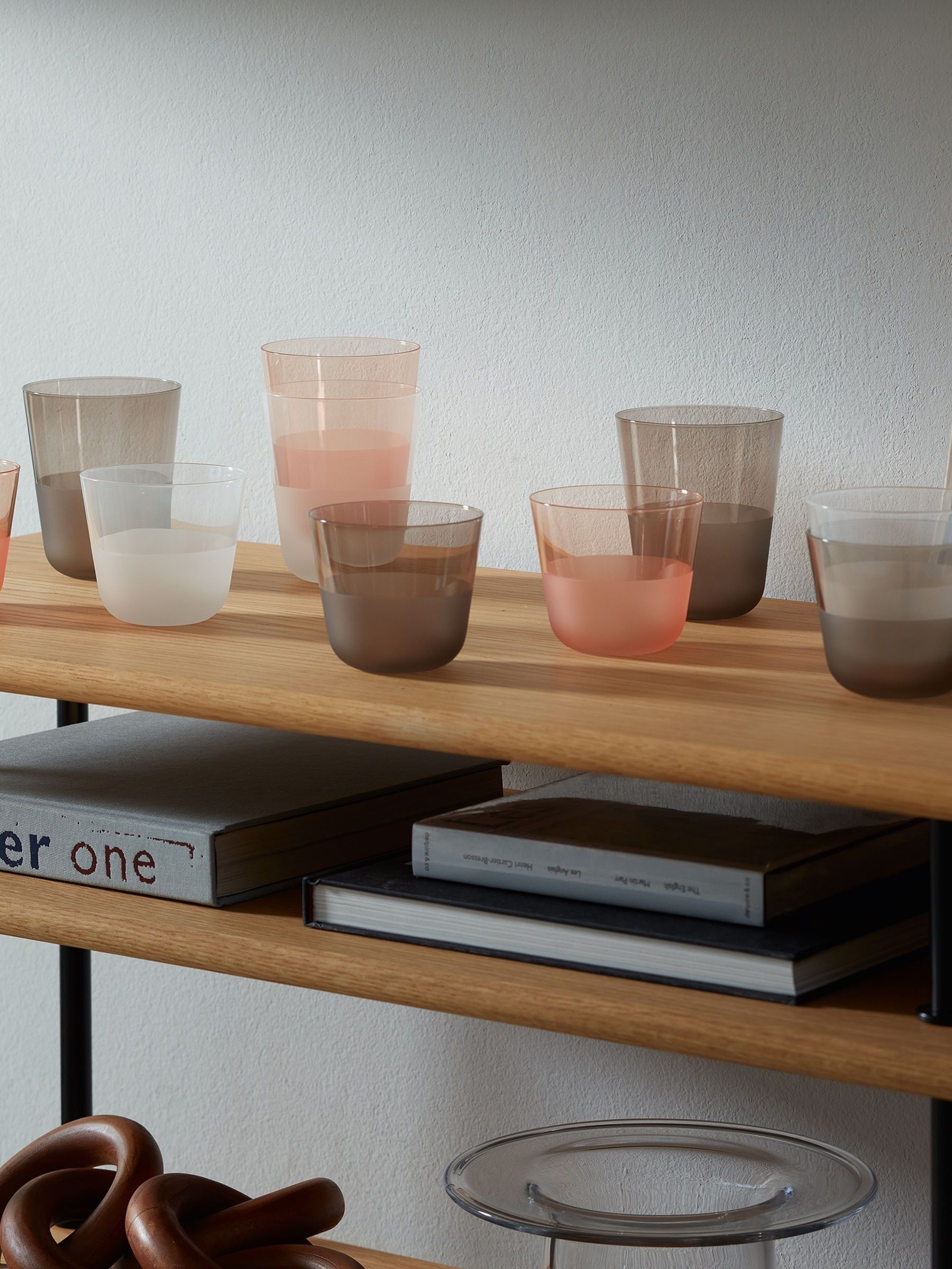 LSA International Set of 2 Coral Arc Contrast Tumblers 380ml