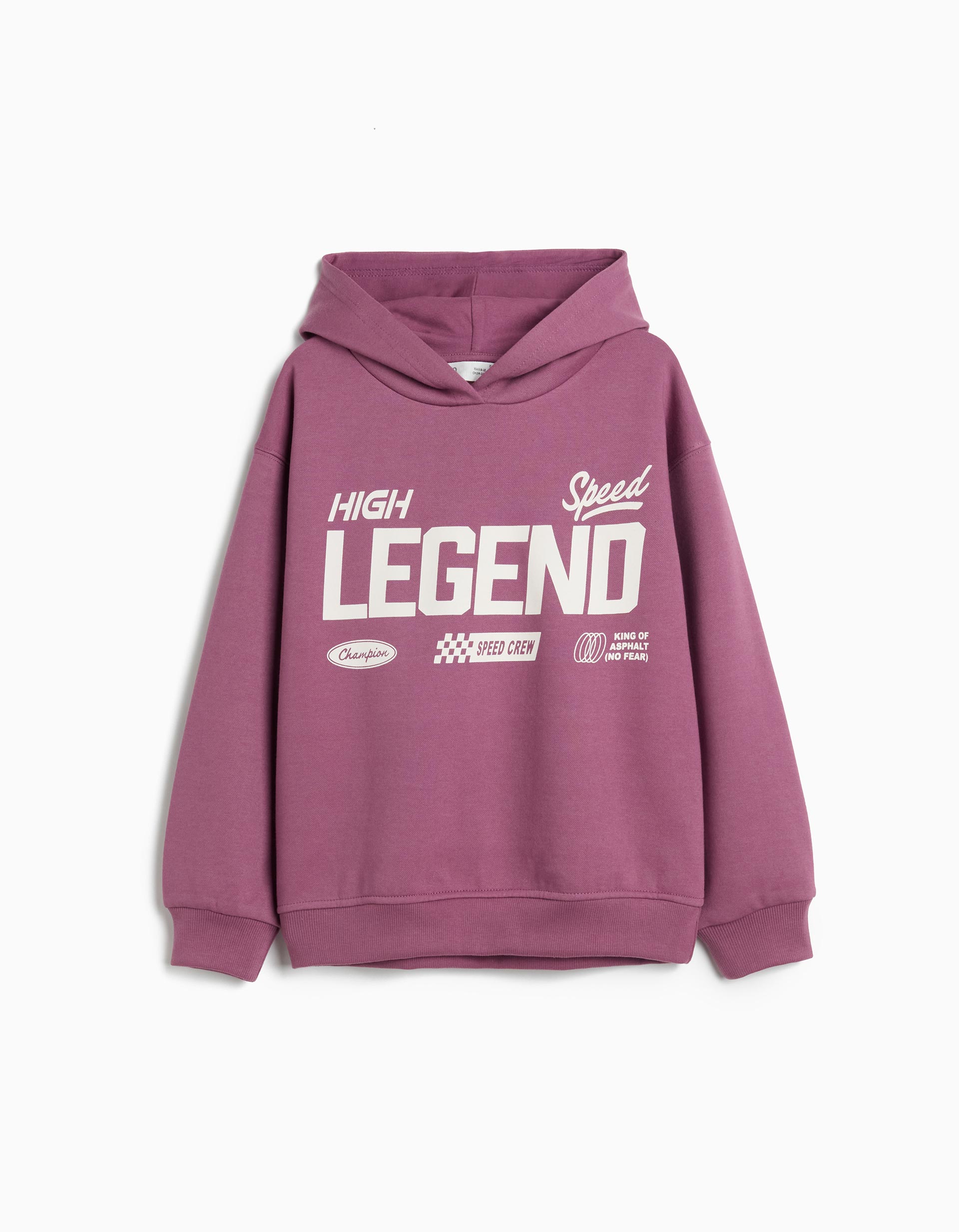 Sweatshirt de Felpa Capuz, Menino, Roxo Escuro