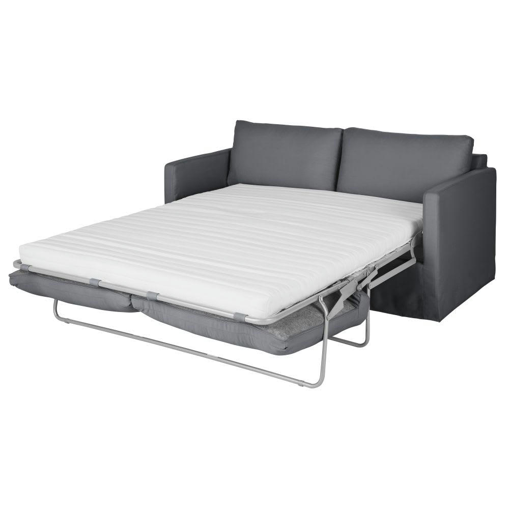 Julia - Canapé convertible 2/3 places gris ardoise, matelas 10 cm