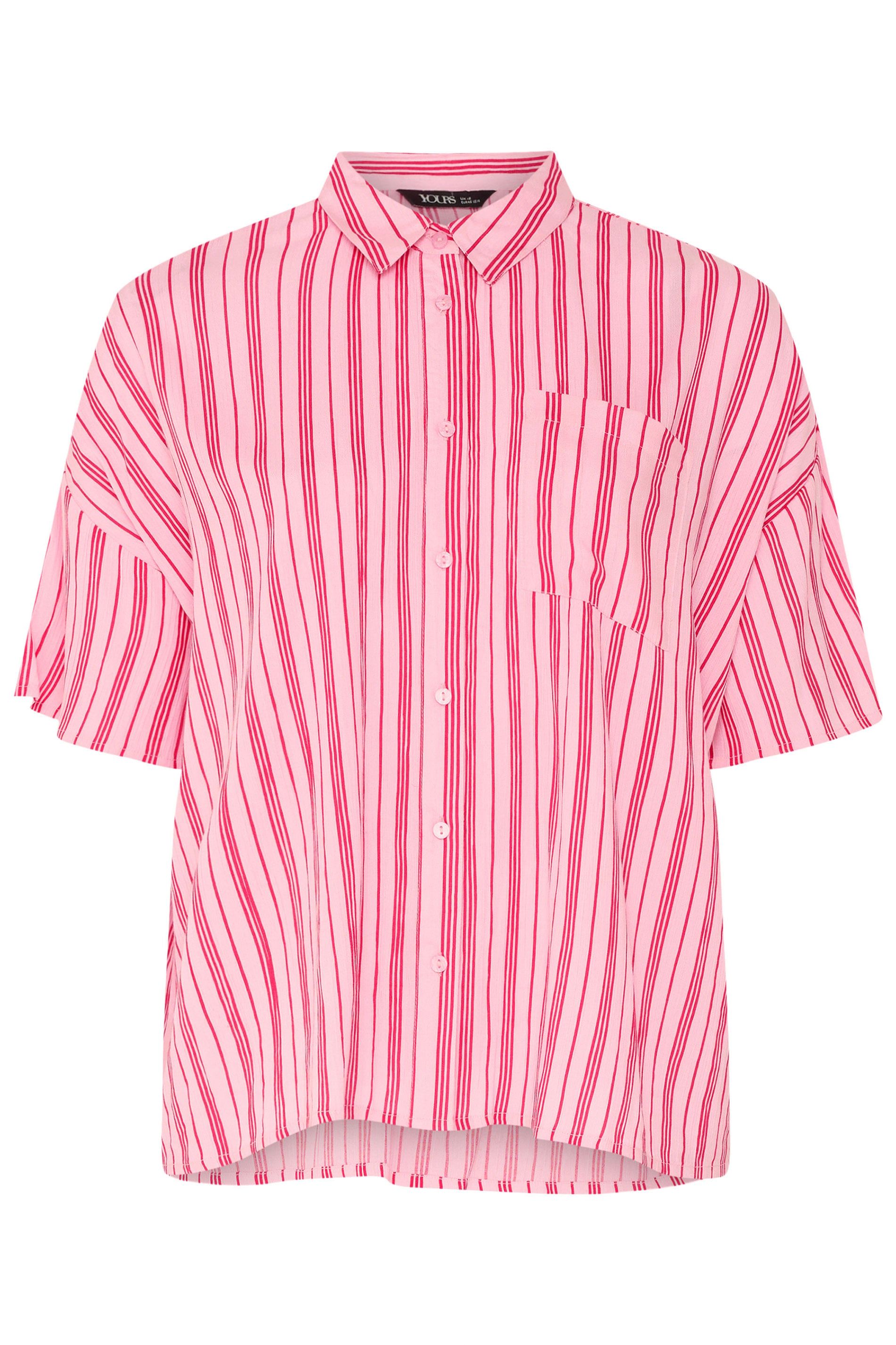Yours Stripe Crinkle Shirt