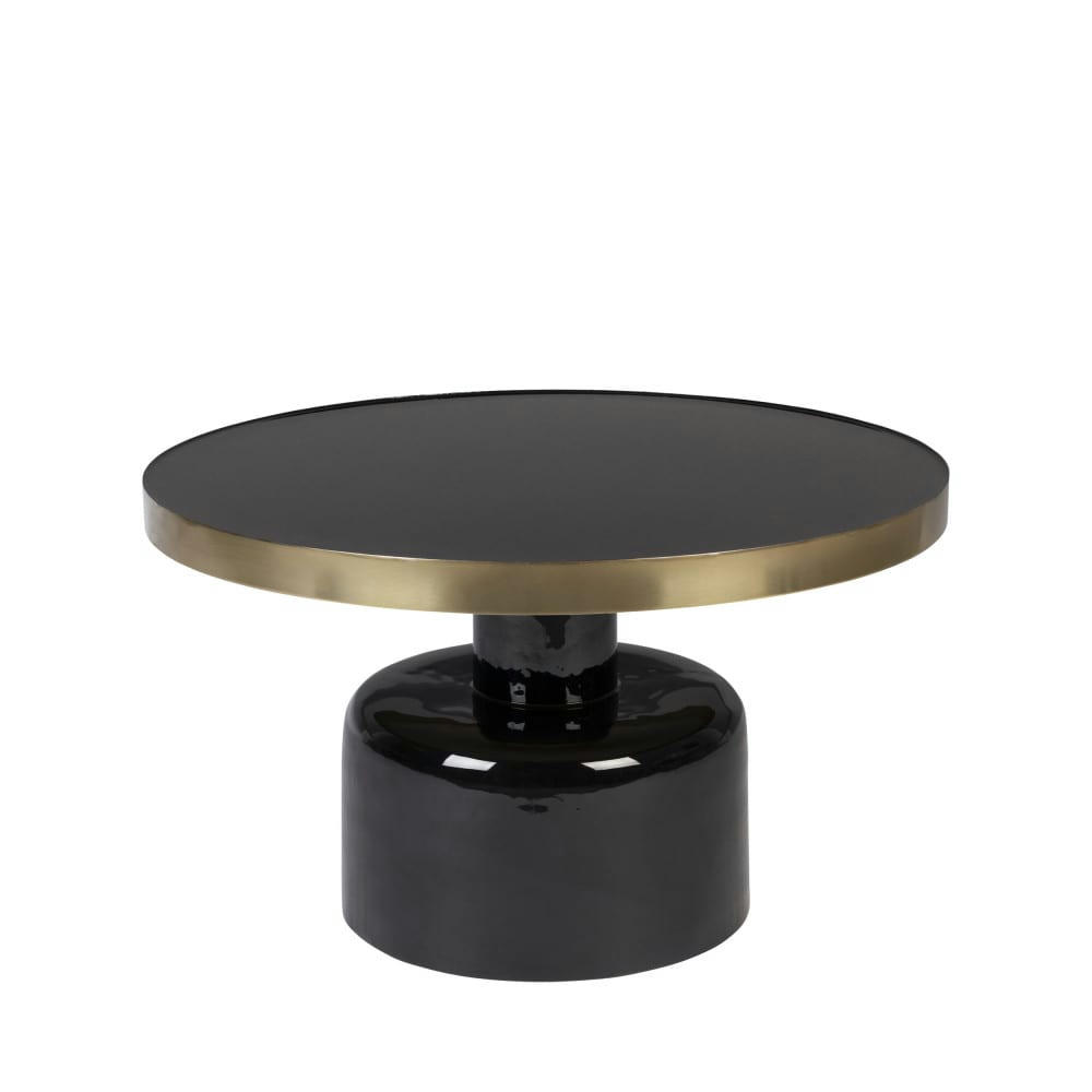 GLAM - Table basse design en métal D60cm noir
