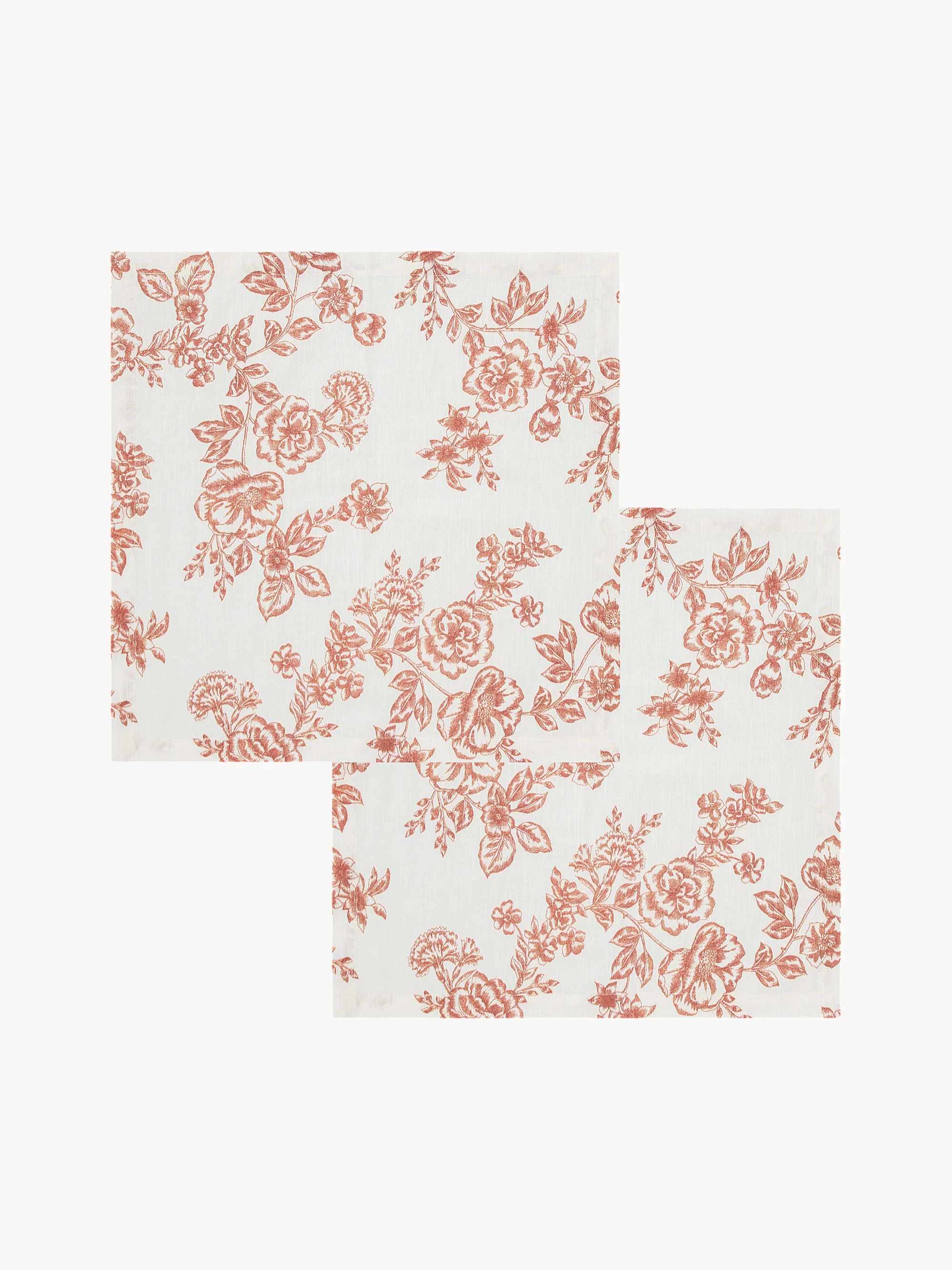 Baumwoll-Servietten Whimsical Rose, 2er-Set