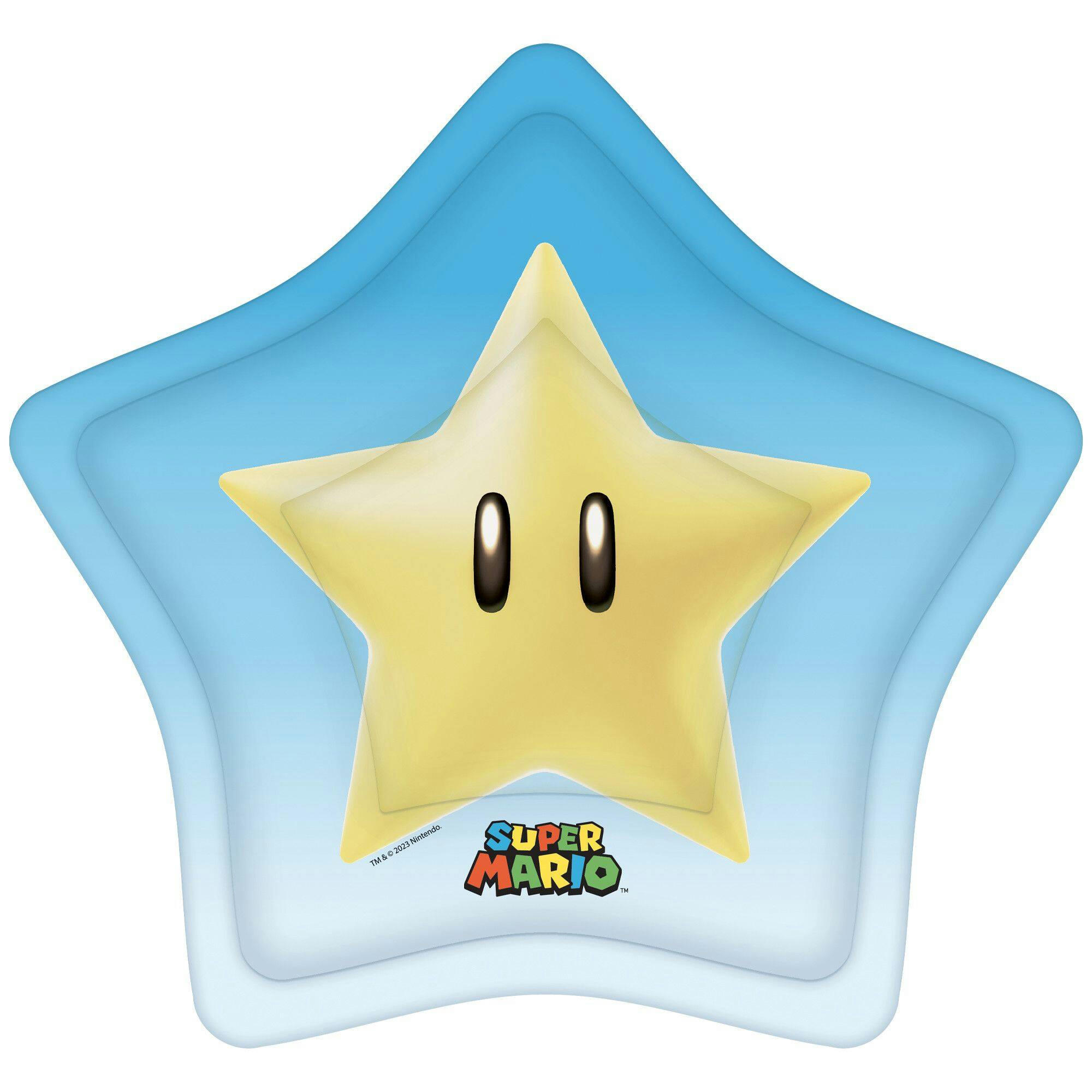 Nintendo Super Mario Bros Paper Disposable Dessert Plates, 7-in, 8-pk, for Birthday Party