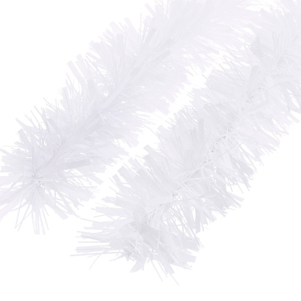 Guirlande de Noël coloris blanc finition brillante longueur 2 m