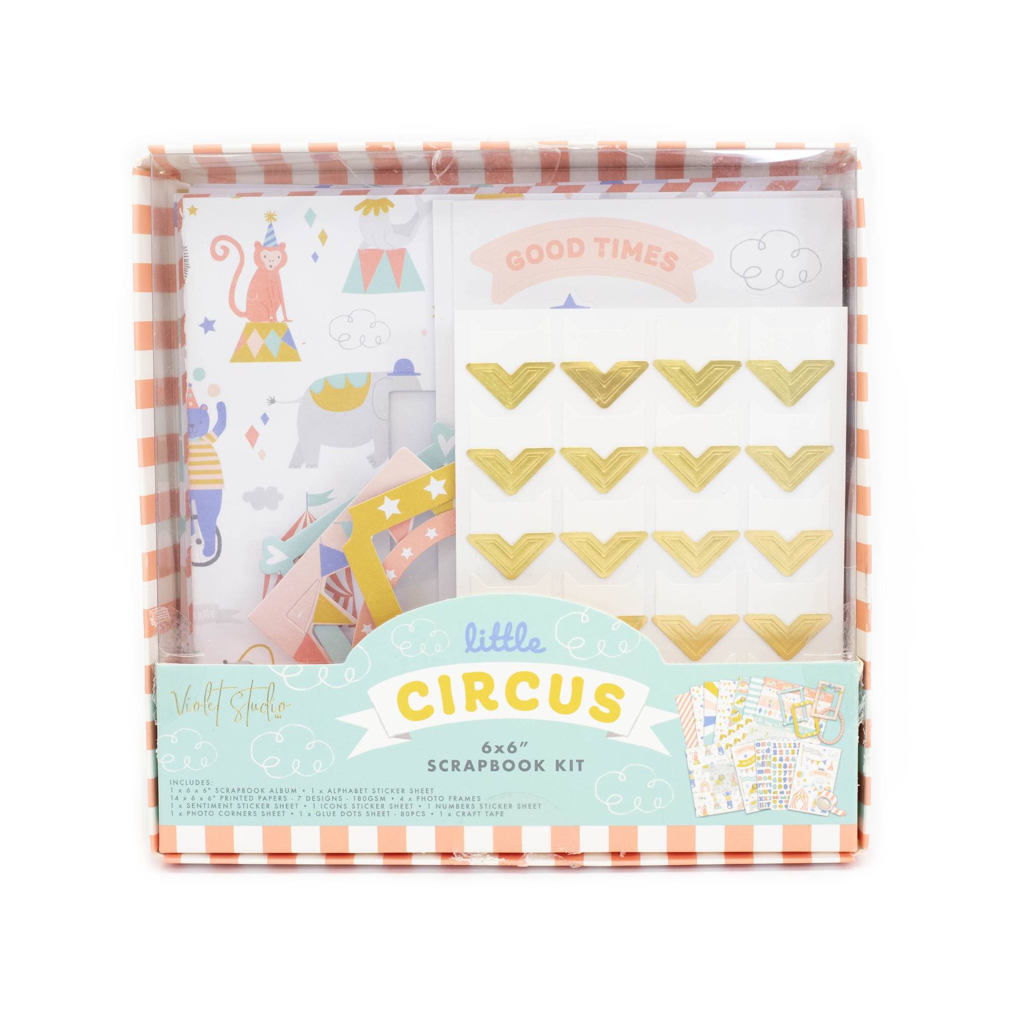 Violet Studio Little Circus Scrapbook Kit 6 x 6 Inches