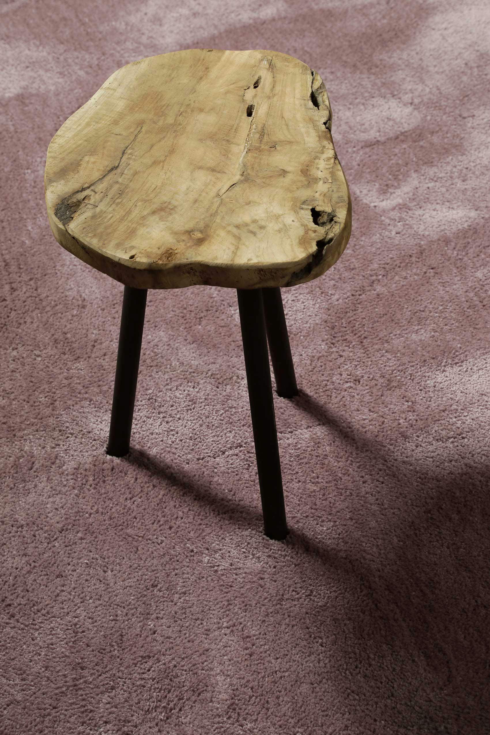 PISA - Tapis en microfibre dense rose antique 130x190 cm