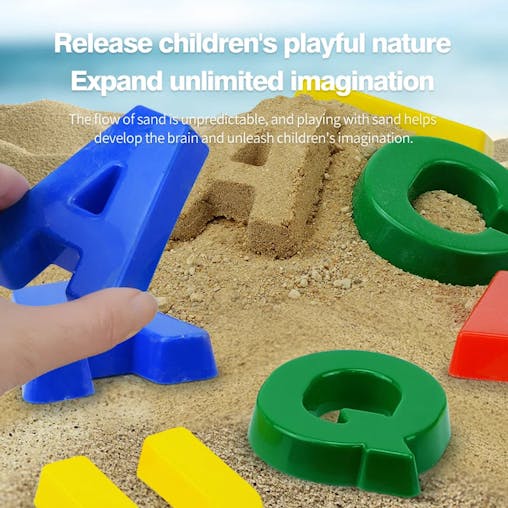 NNEOBA Alphabet Sand Molds Educational Beach Toys (26pcs)