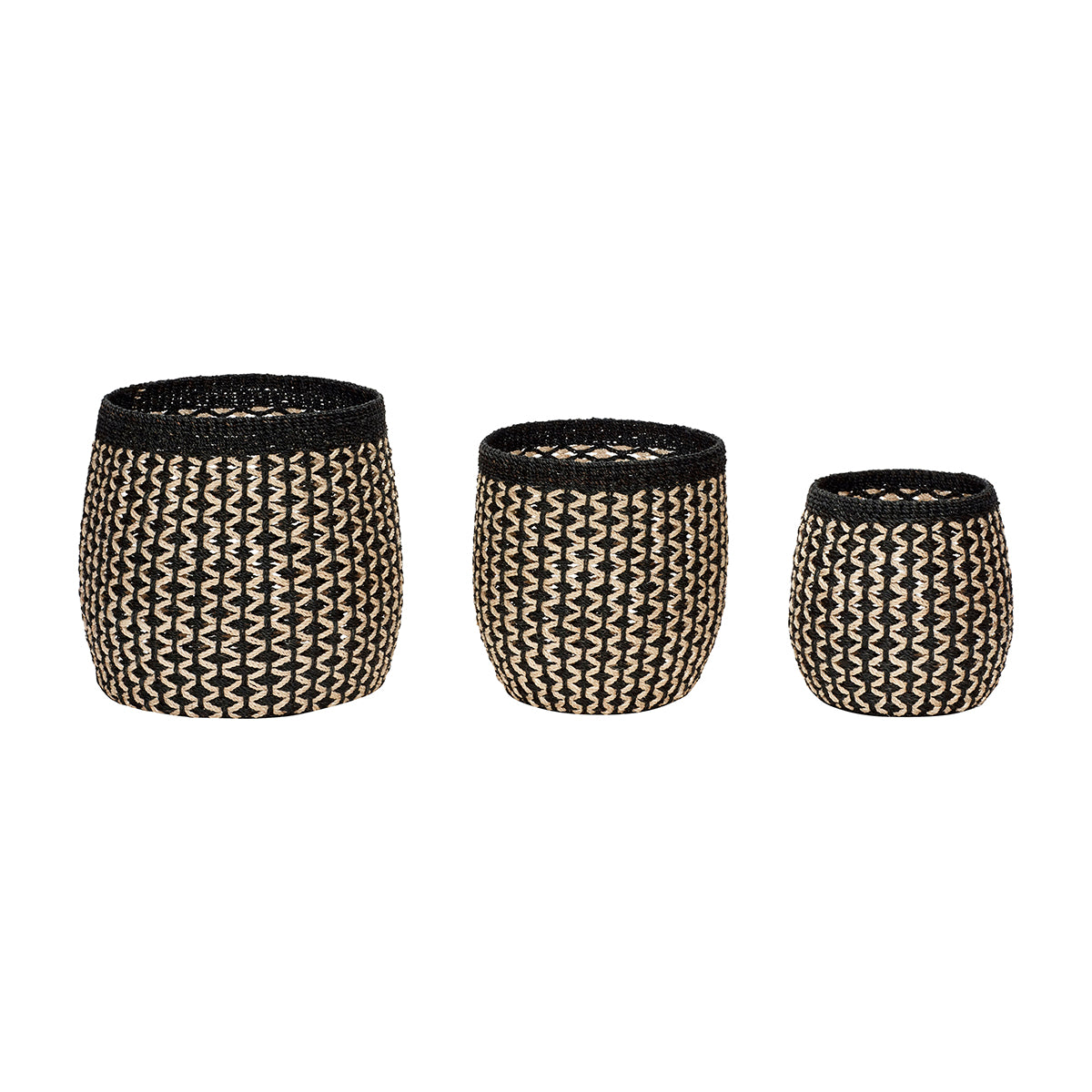Hübsch manden Sprout - abaca - ø23xh19, ø28xh25, ø32xh29cm