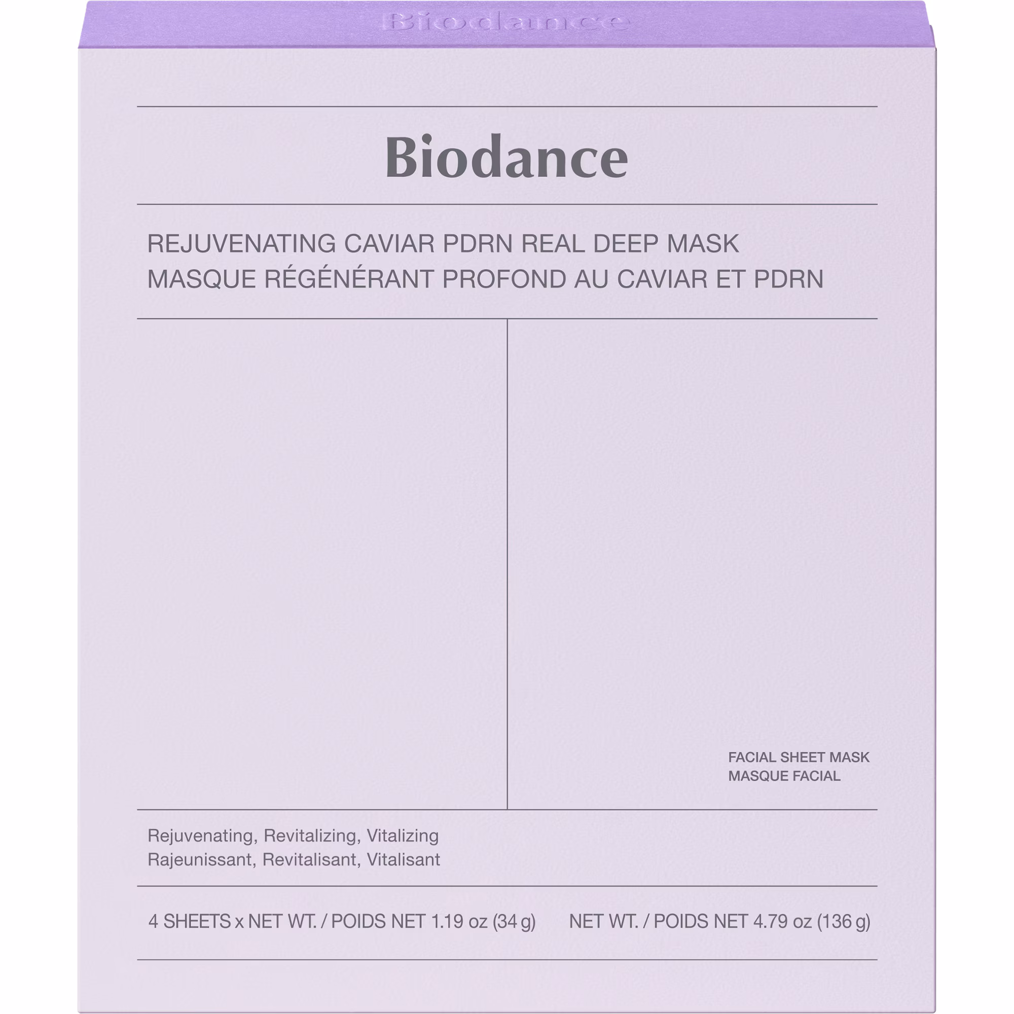 REJUVENATING CAVIAR PDRNKit de 4 masques hydrogel au pdrn