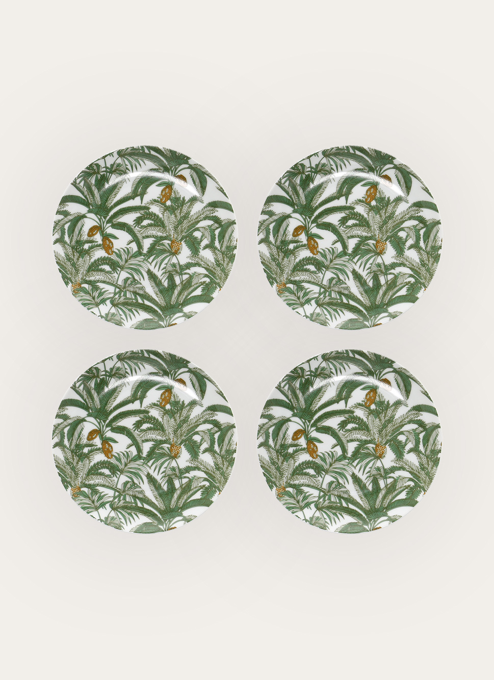 COFFRET DE 4 ASSIETTES à DESSERT - GAMME COCO vert